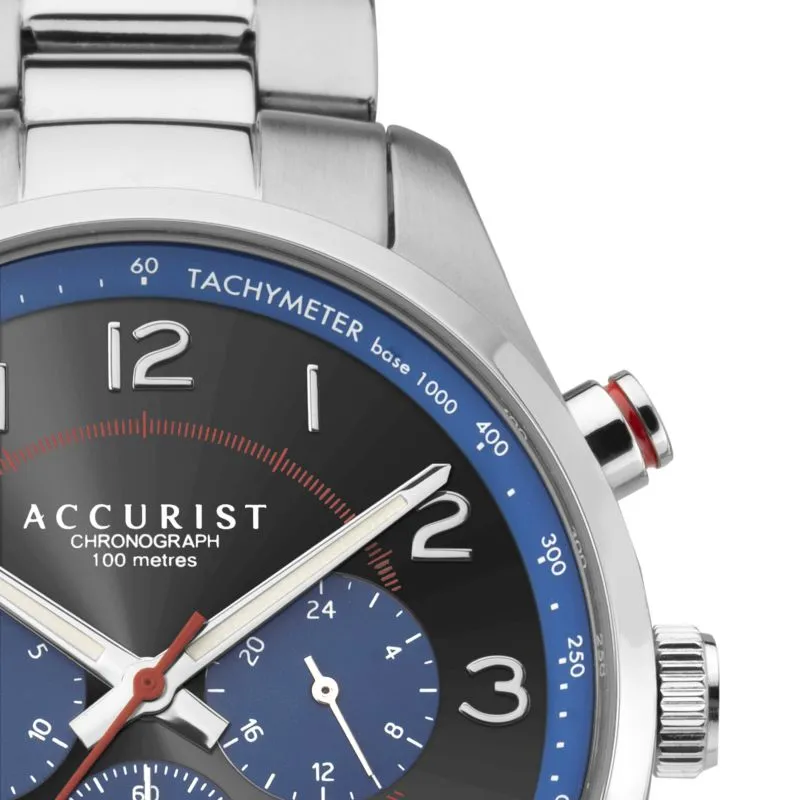Accurist Stainless Steel Mens Chronograph Watch 7408