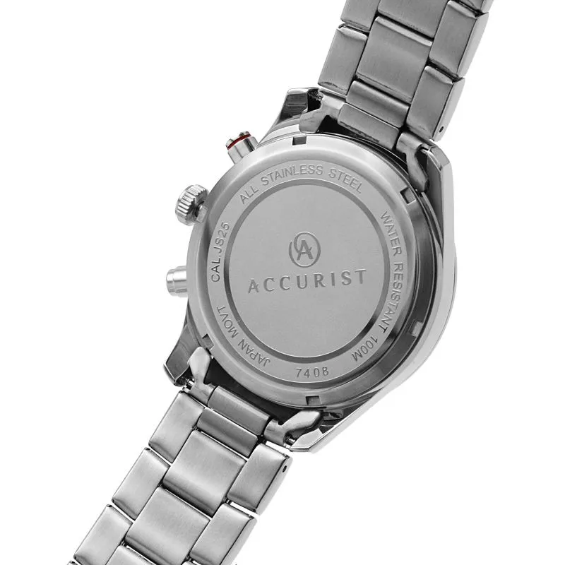 Accurist Stainless Steel Mens Chronograph Watch 7408
