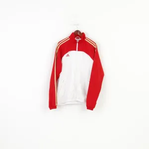 Adidas Men L Sweatshirt White Sport Zip Neck Clima 365 White Football Predator Training Vintage Top