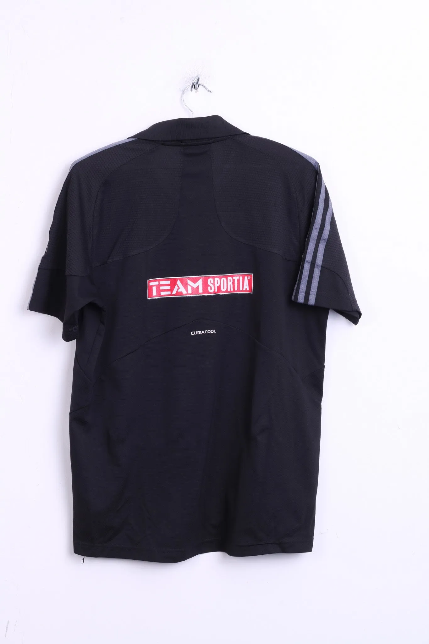 Adidas Mens M Polo Shirt Black Top Team Sportia Simrishamn