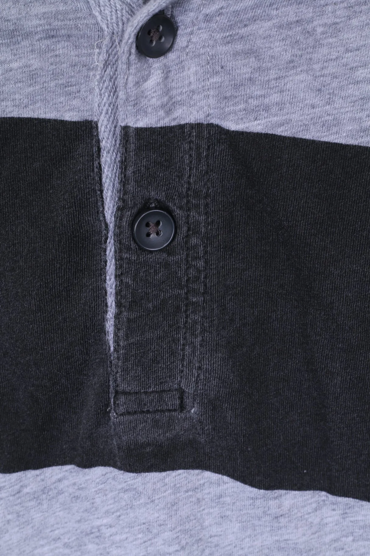 All Saints Mens S Polo Shirt Grey Cotton Stretch Short Sleeve