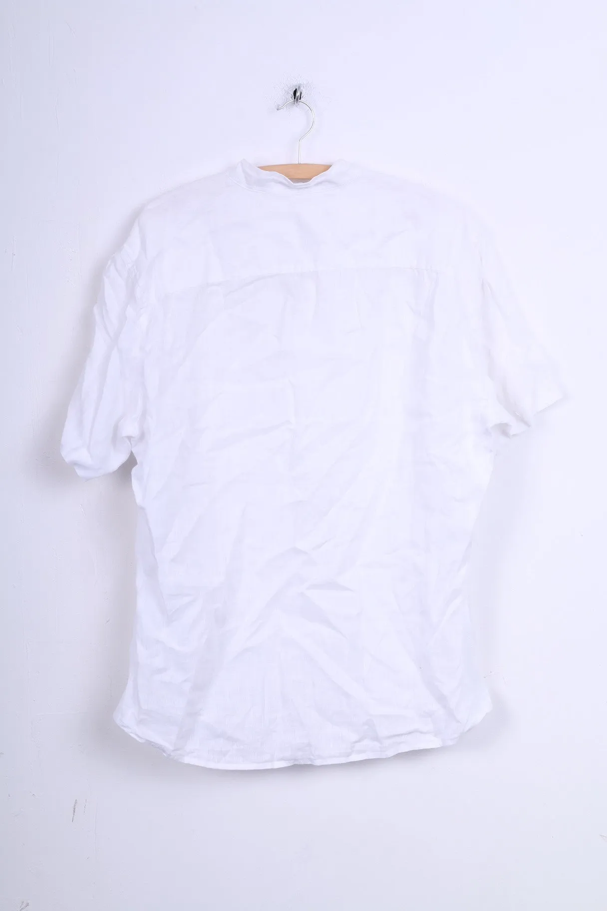 Angelo Litrico C&A Mens XL Casual Shirt White Short Sleeve