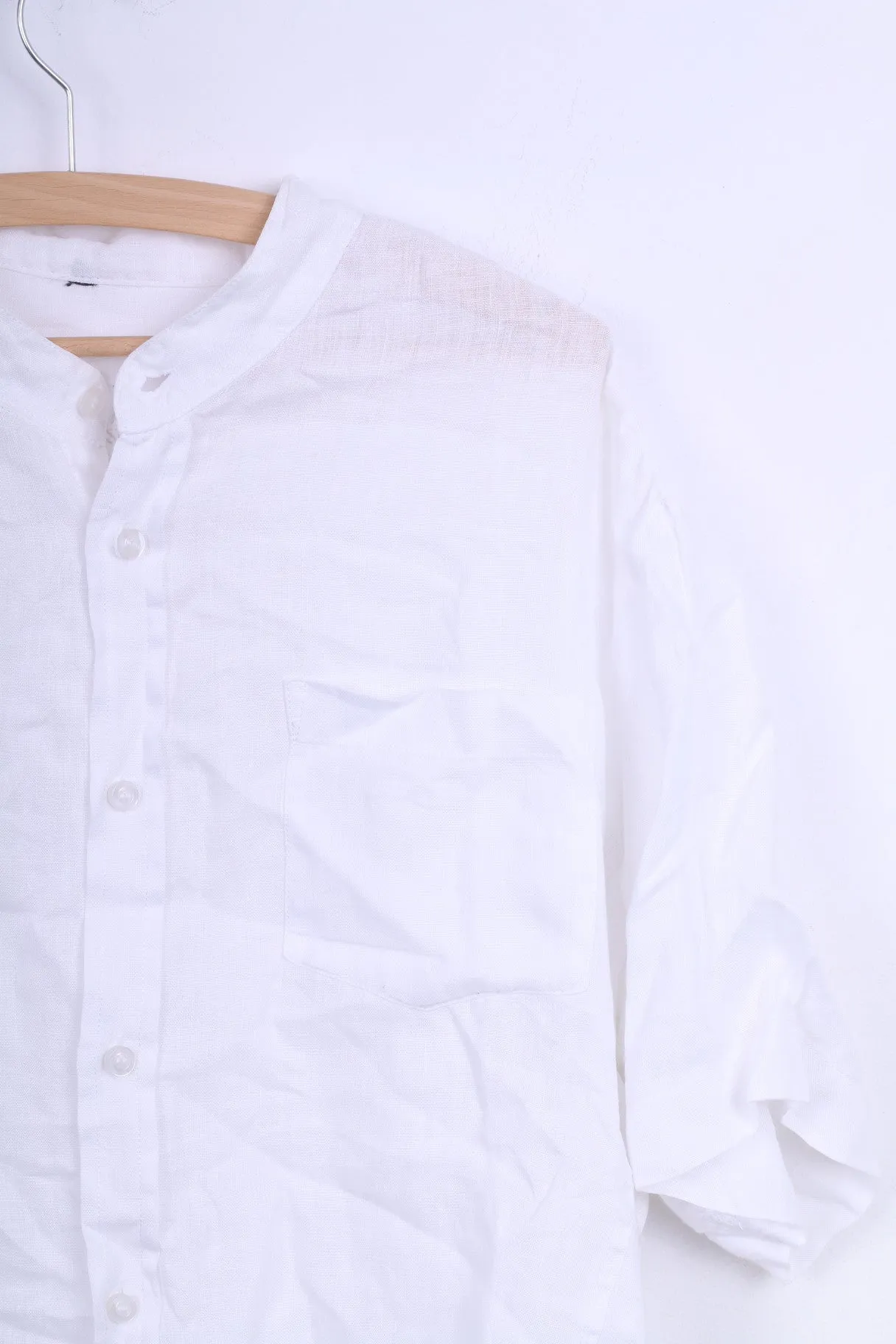 Angelo Litrico C&A Mens XL Casual Shirt White Short Sleeve