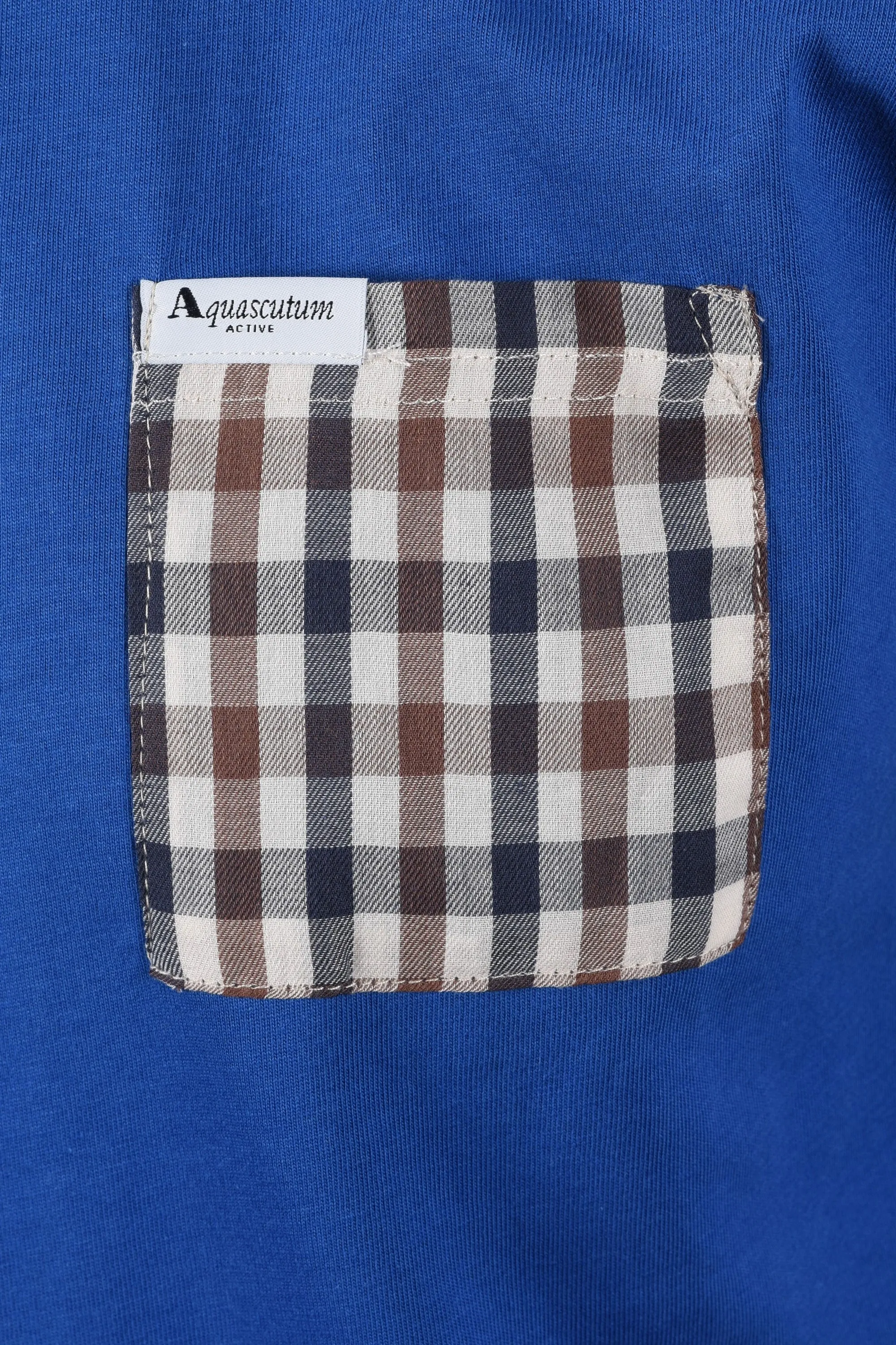 Aquascutum Club Check Pocket T-shirt Royal Blue