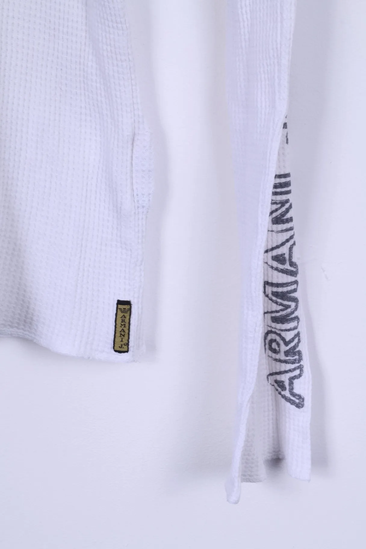 Armani Jeans Mens XL Shirt White Long Sleeve Stretch Fitted AJ Cotton