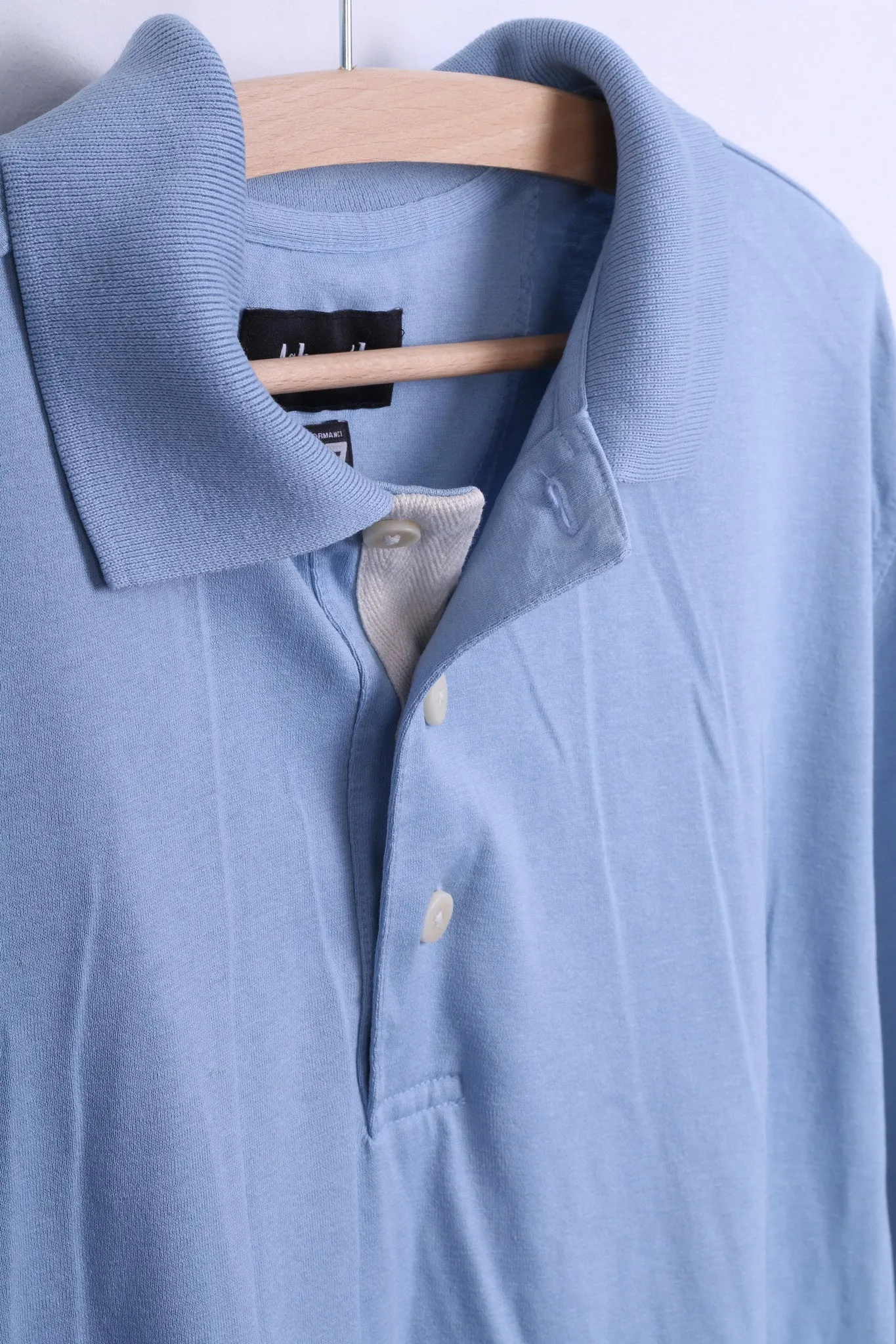 Ashworth Mens M Polo Shirt Classic Cotton Blue Performance Tech