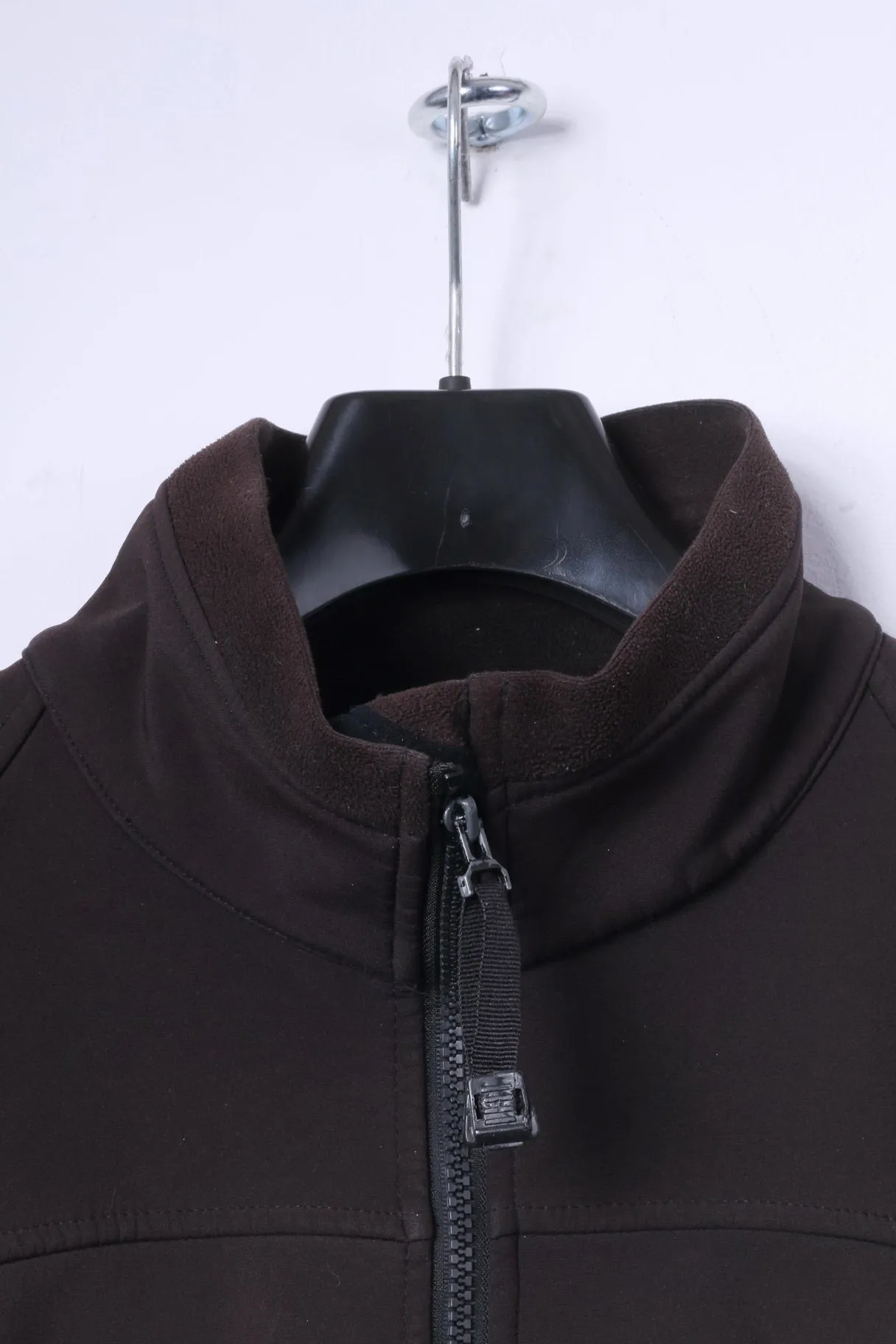 Assuredgroup Mens M Jacket Brown Softshell Full Zipper Outdoor Top