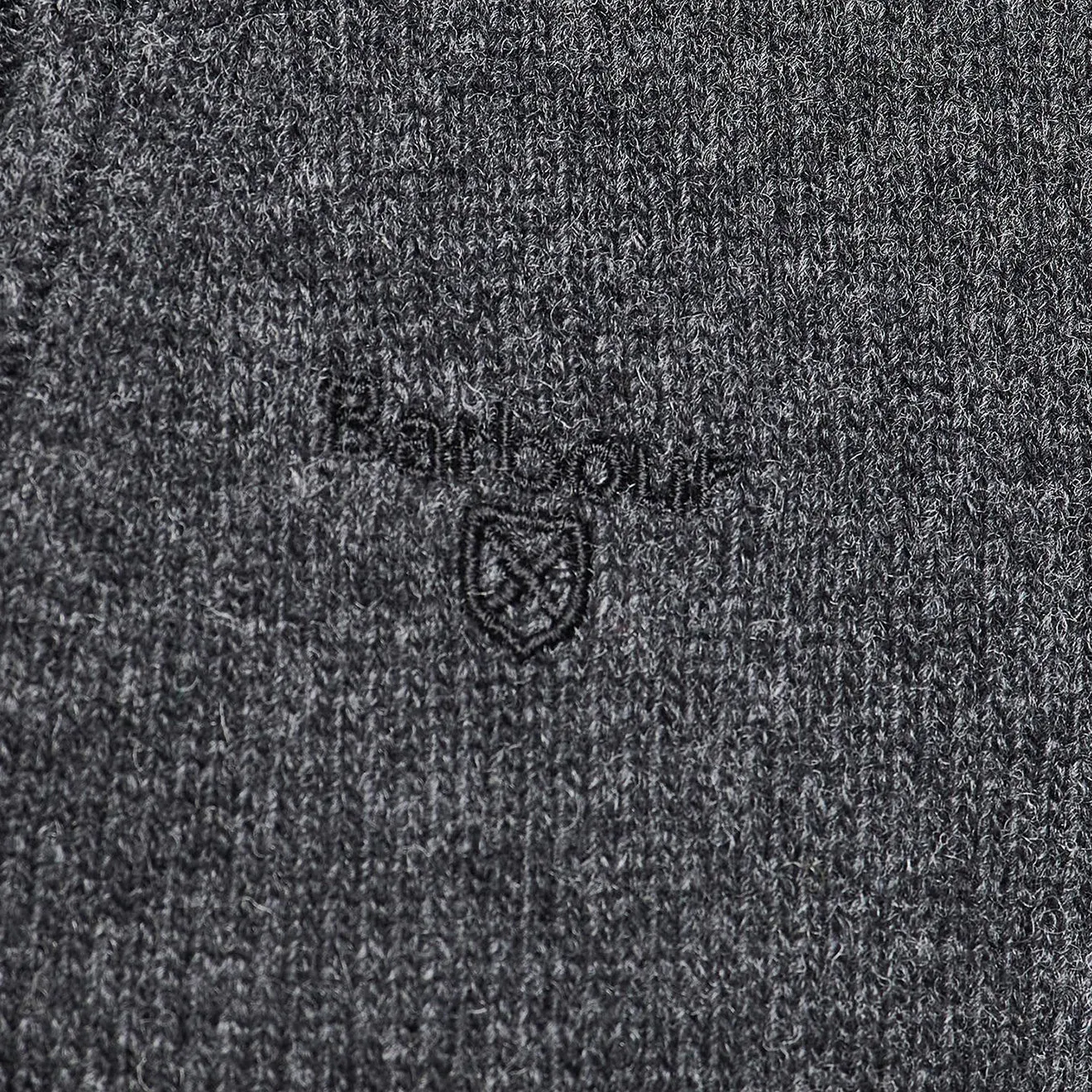 Barbour Essential Lambswool Half Zip Knitted Jumper Charcoal