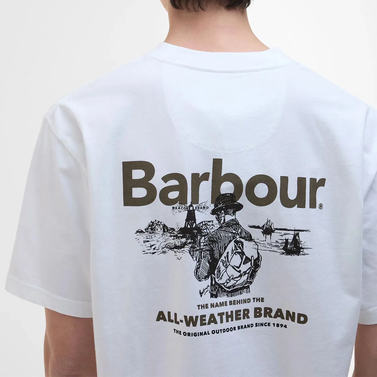 Barbour Outdoors Graphic Fit T-Shirt White