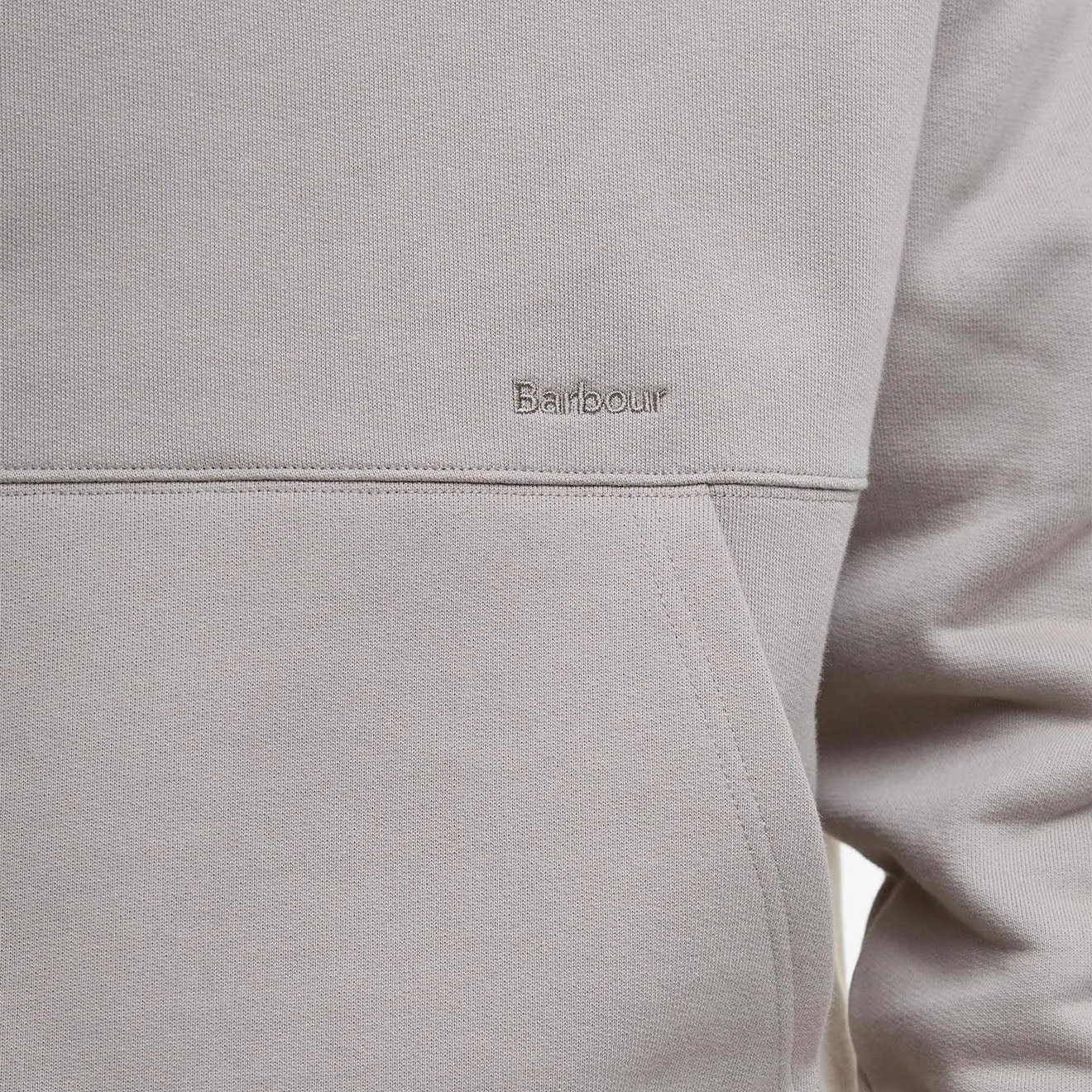 Barbour Yalding Hooded Sweatshirt Concrete