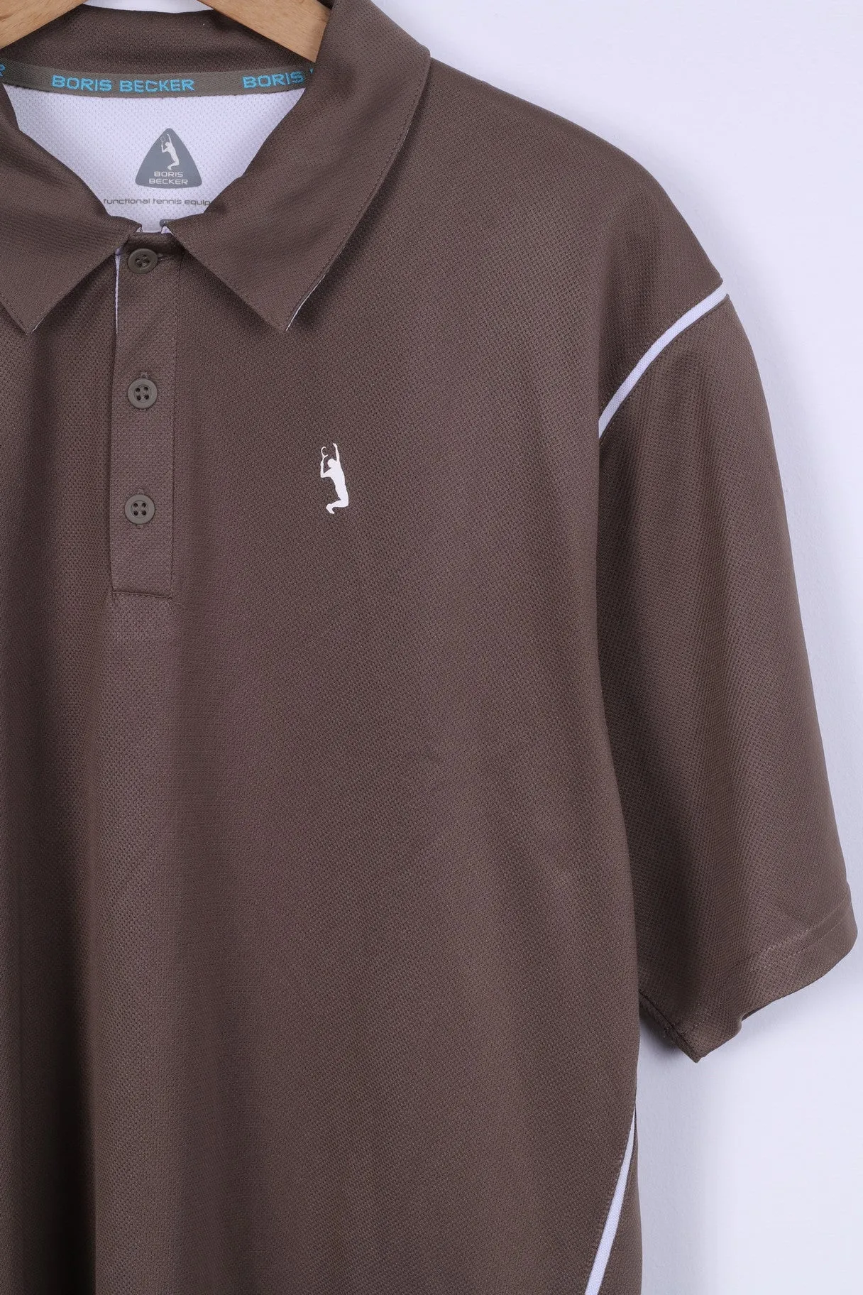 Boris Becker Mens L Polo Shirt Toupe Sport Tennis Equipment