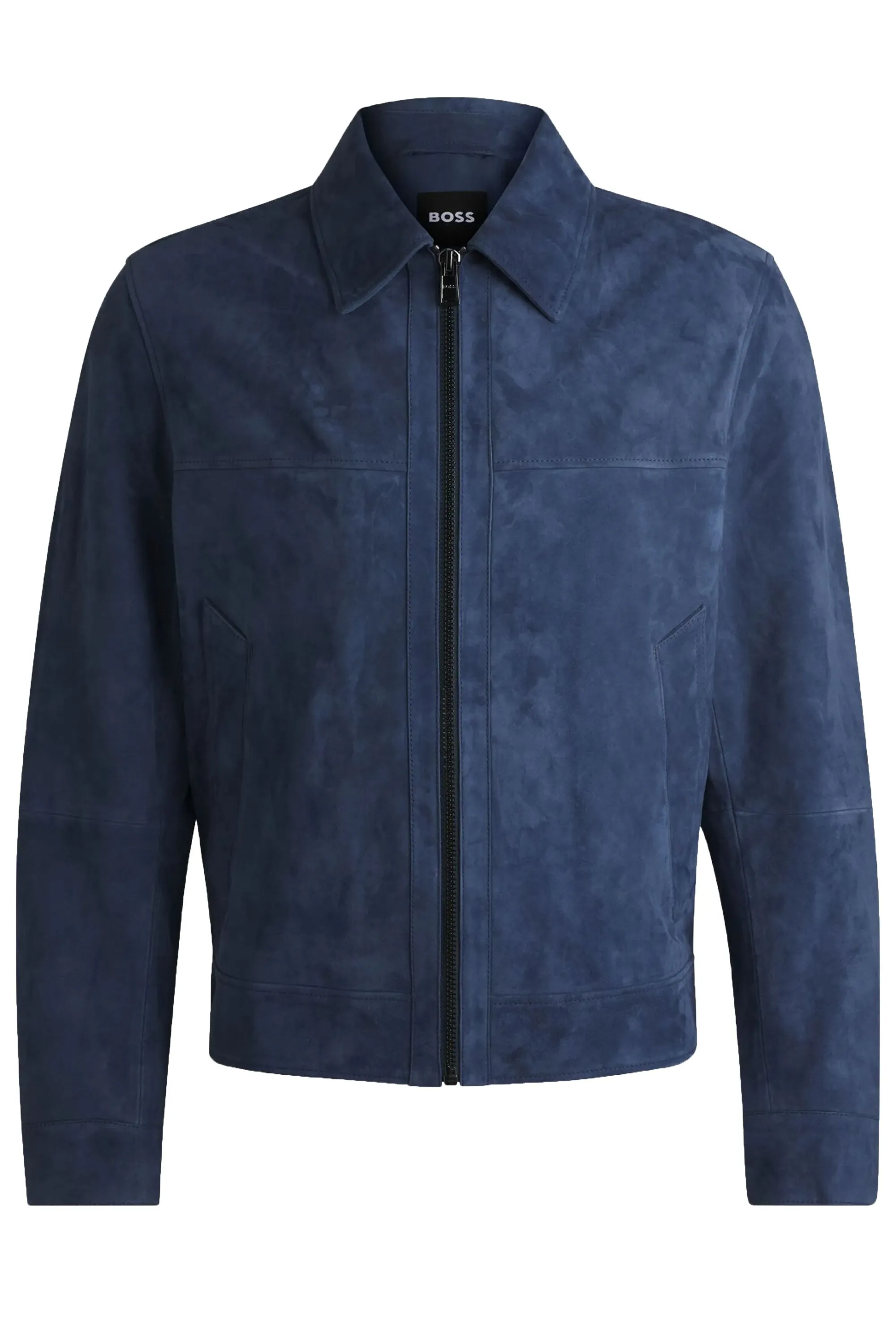 Boss Black H-Malbano 5 Suede Jacket Medium Blue