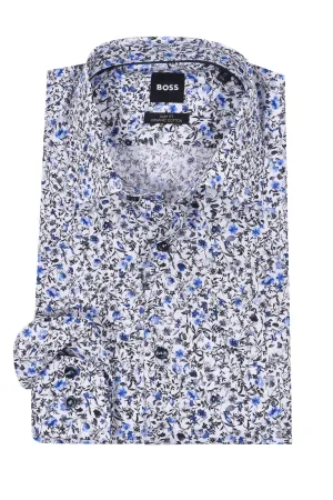 Boss H-hank-kent-c1-214 Shirt Light Blue Floral