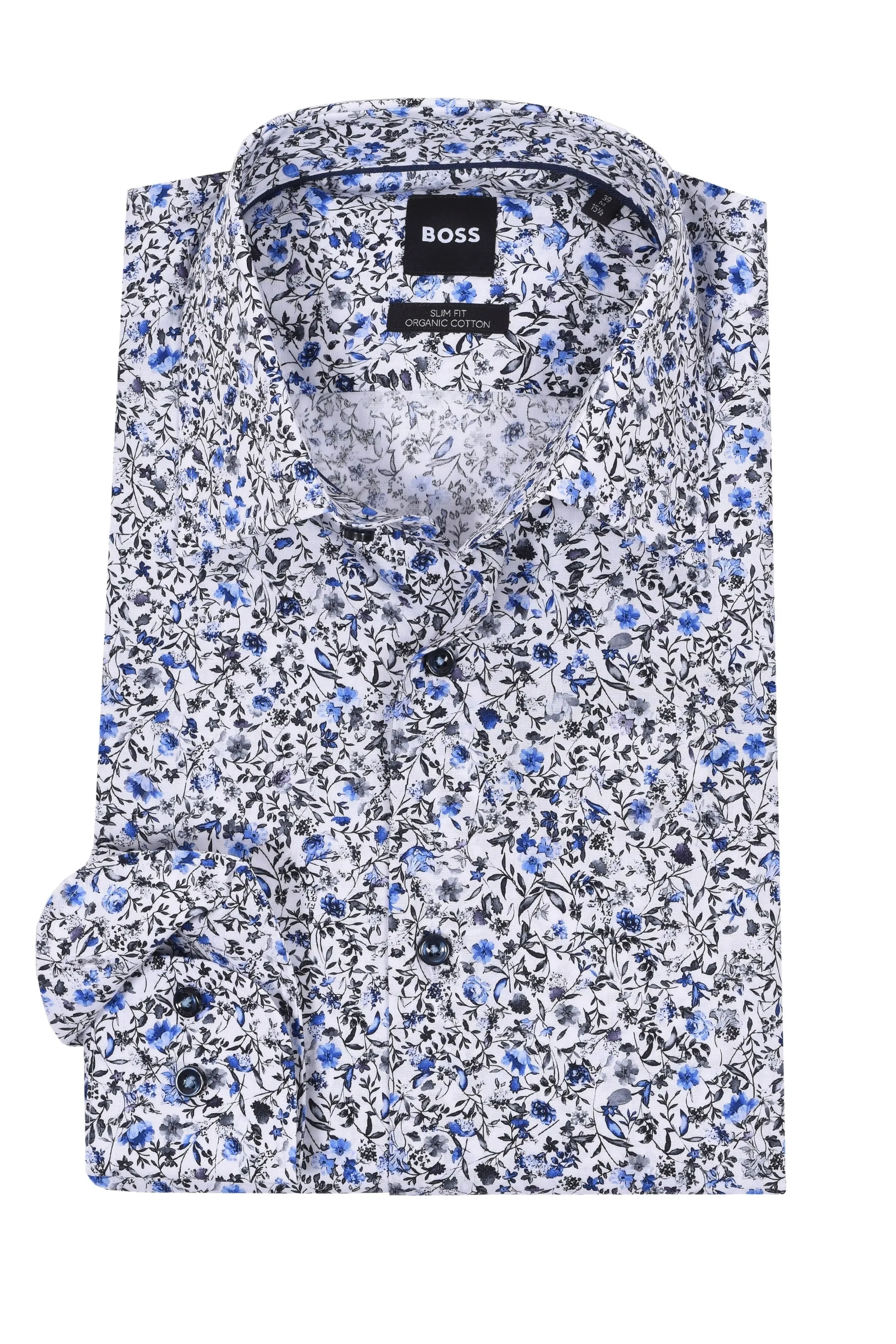 Boss H-hank-kent-c1-214 Shirt Light Blue Floral