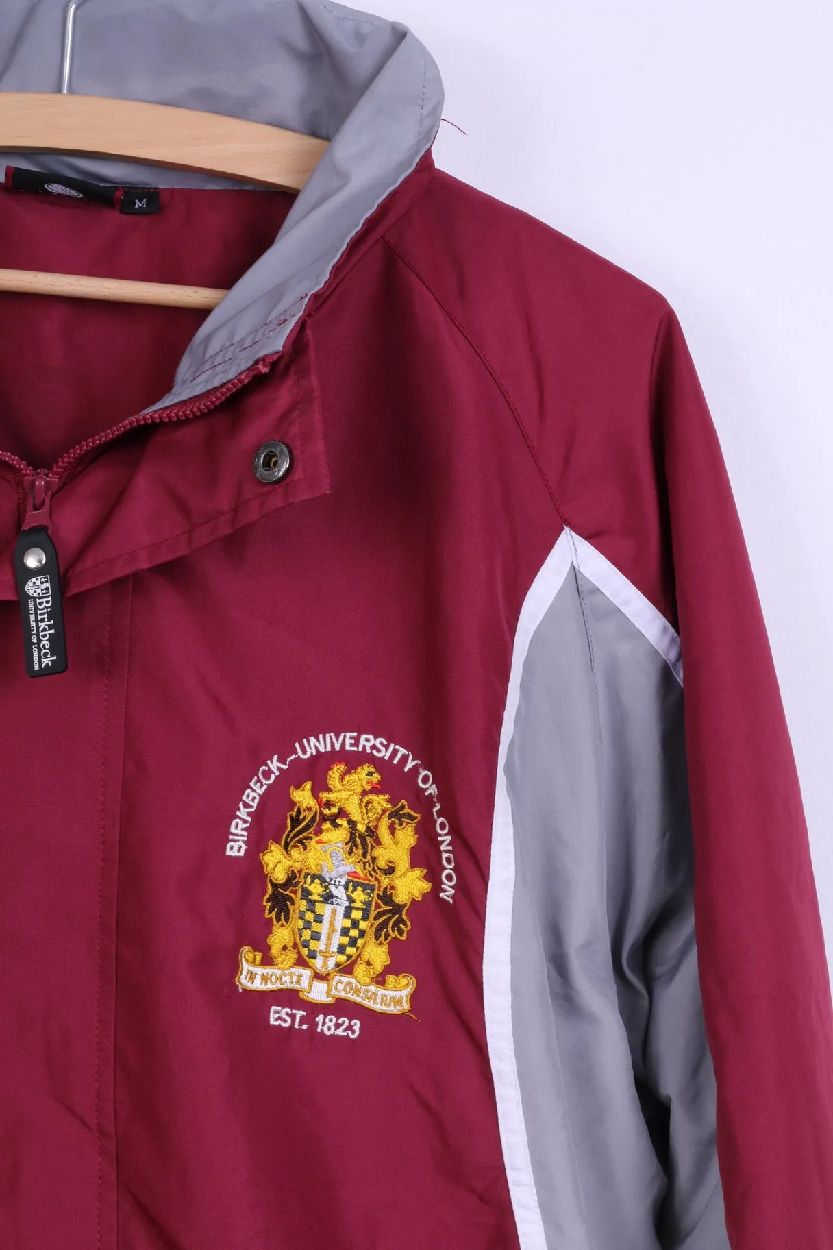 Brikbeck University of London Mens M Jacket Hidden Maroon Sport Football
