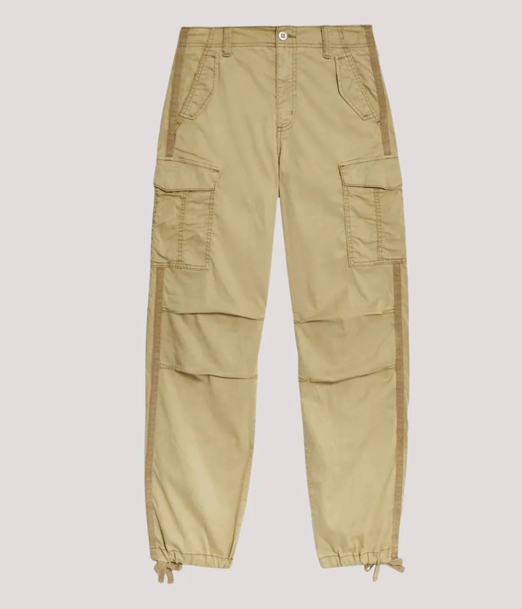 Brown Lyocell Rich Cargo Trousers