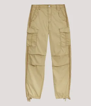 Brown Lyocell Rich Cargo Trousers