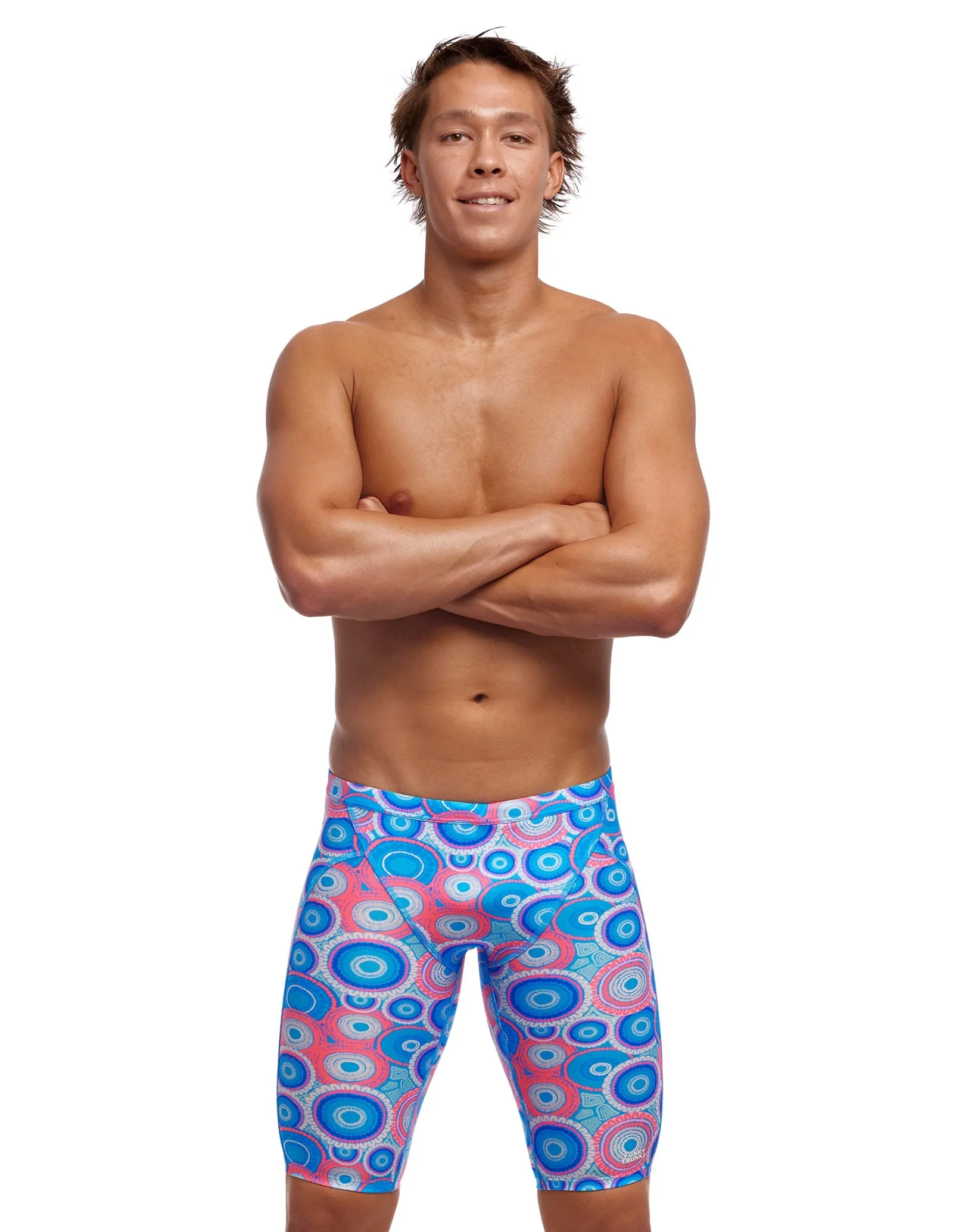 Bundjalung Blue Swim Training Jammers - Blue/Pink