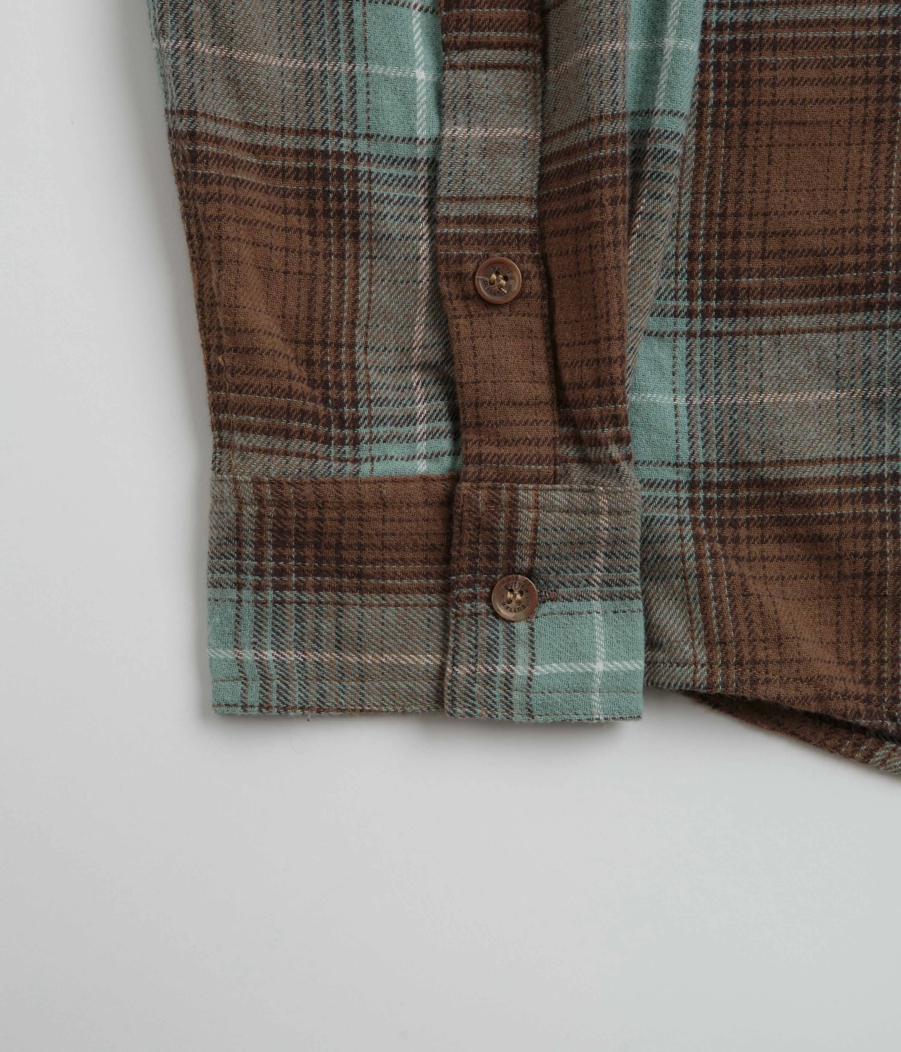 Butter Goods Appliance Plaid Shirt - Brown / Teal