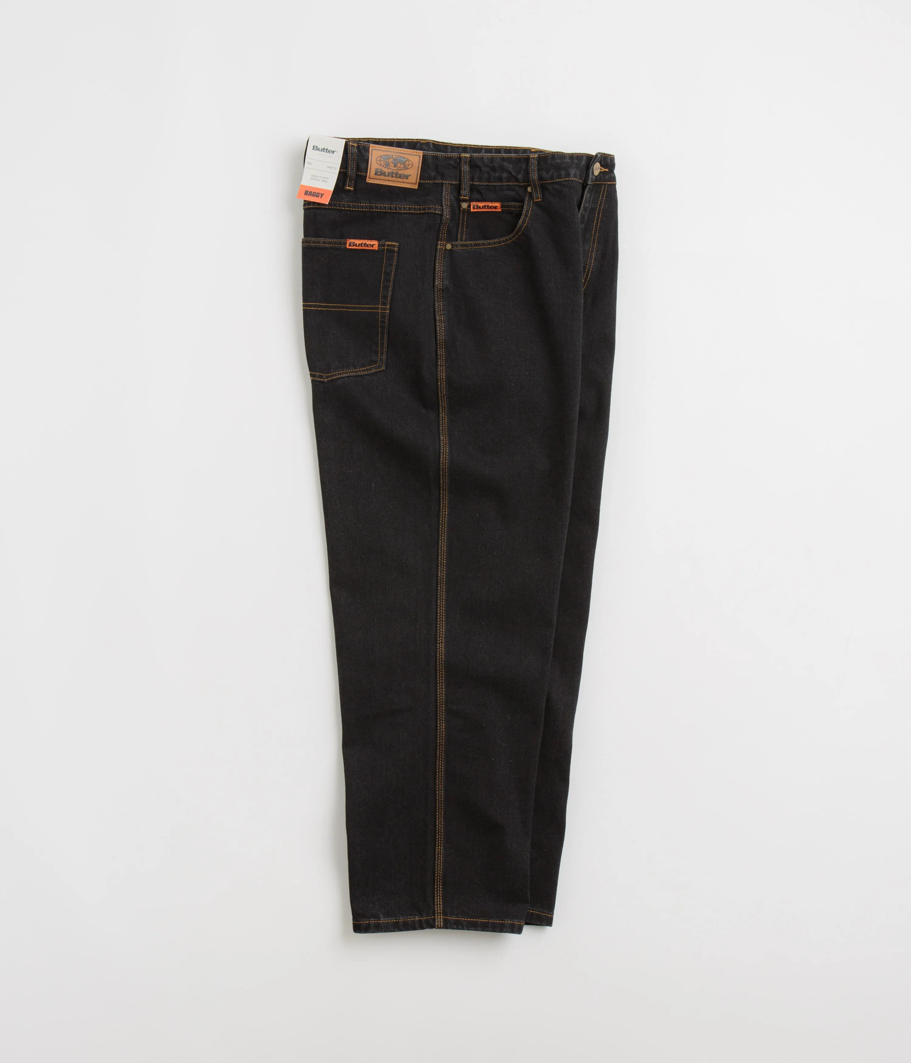 Butter Goods Baggy Jeans - Washed Black / Black