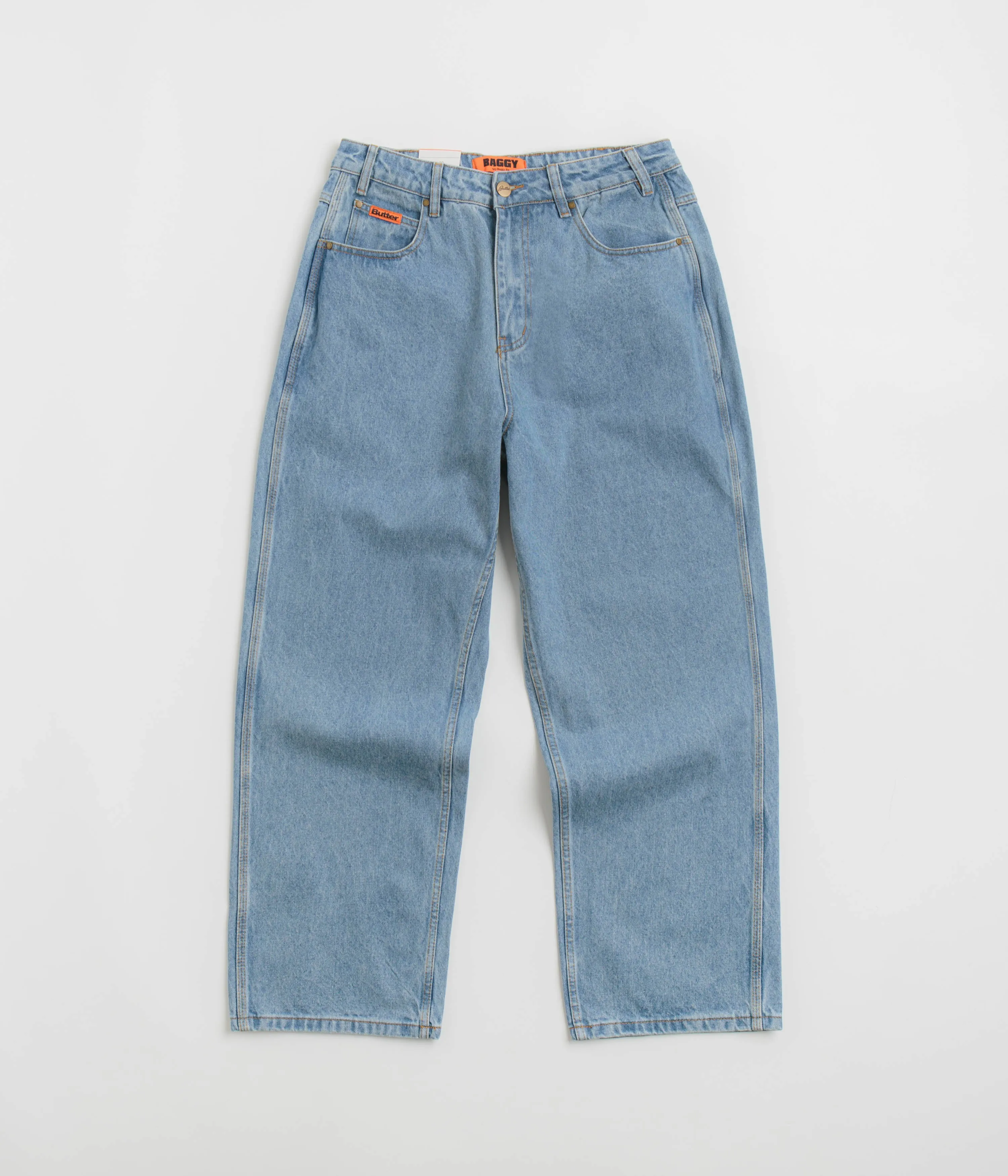 Butter Goods Baggy Jeans - Washed Indigo / Indigo