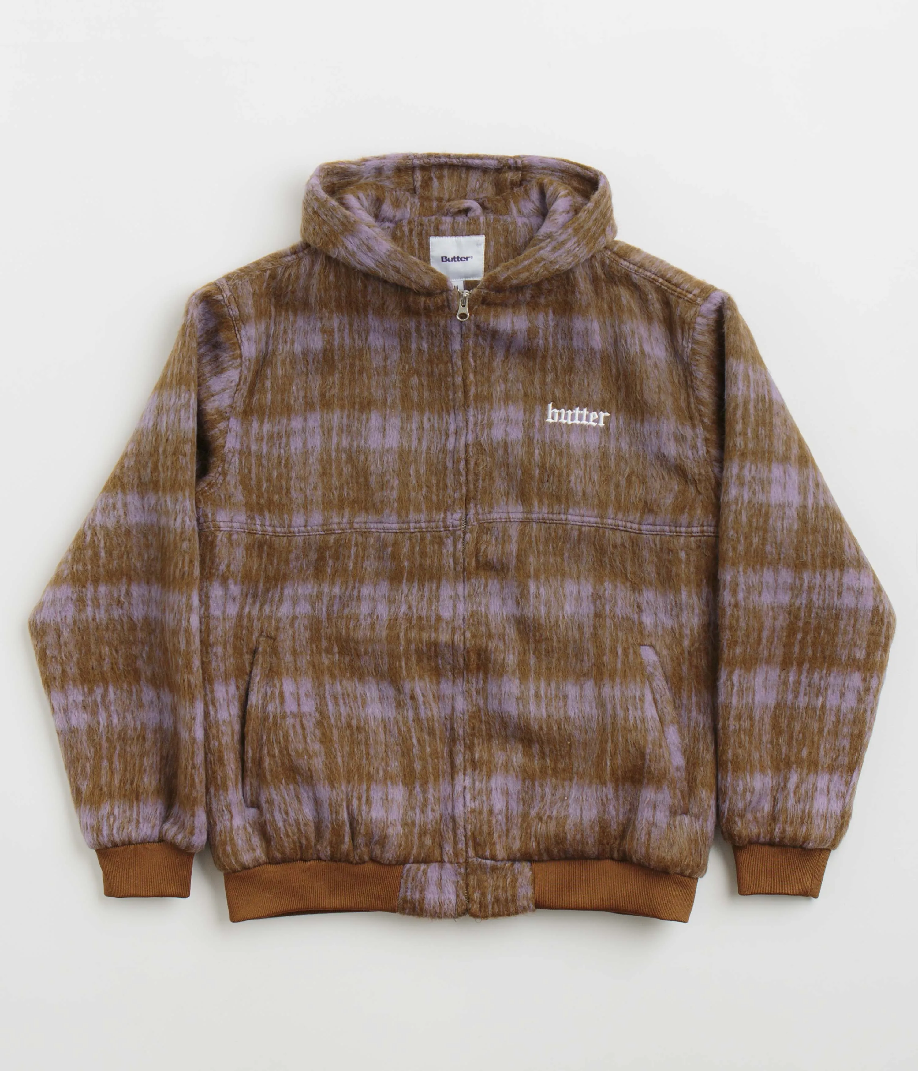 Butter Goods Heavy Plaid Work Jacket - Brick / Dusk