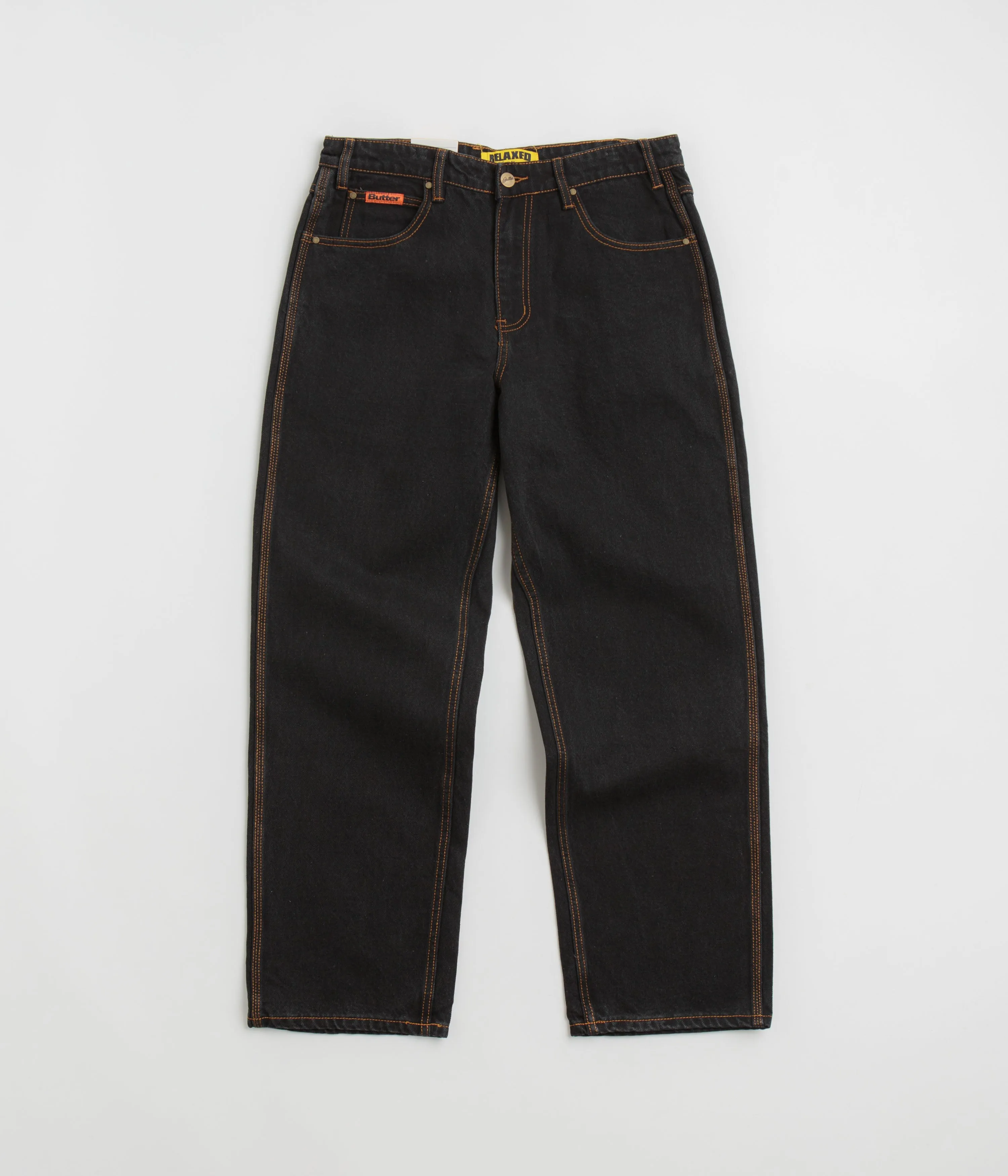 Butter Goods Relaxed Jeans - Washed Black / Black
