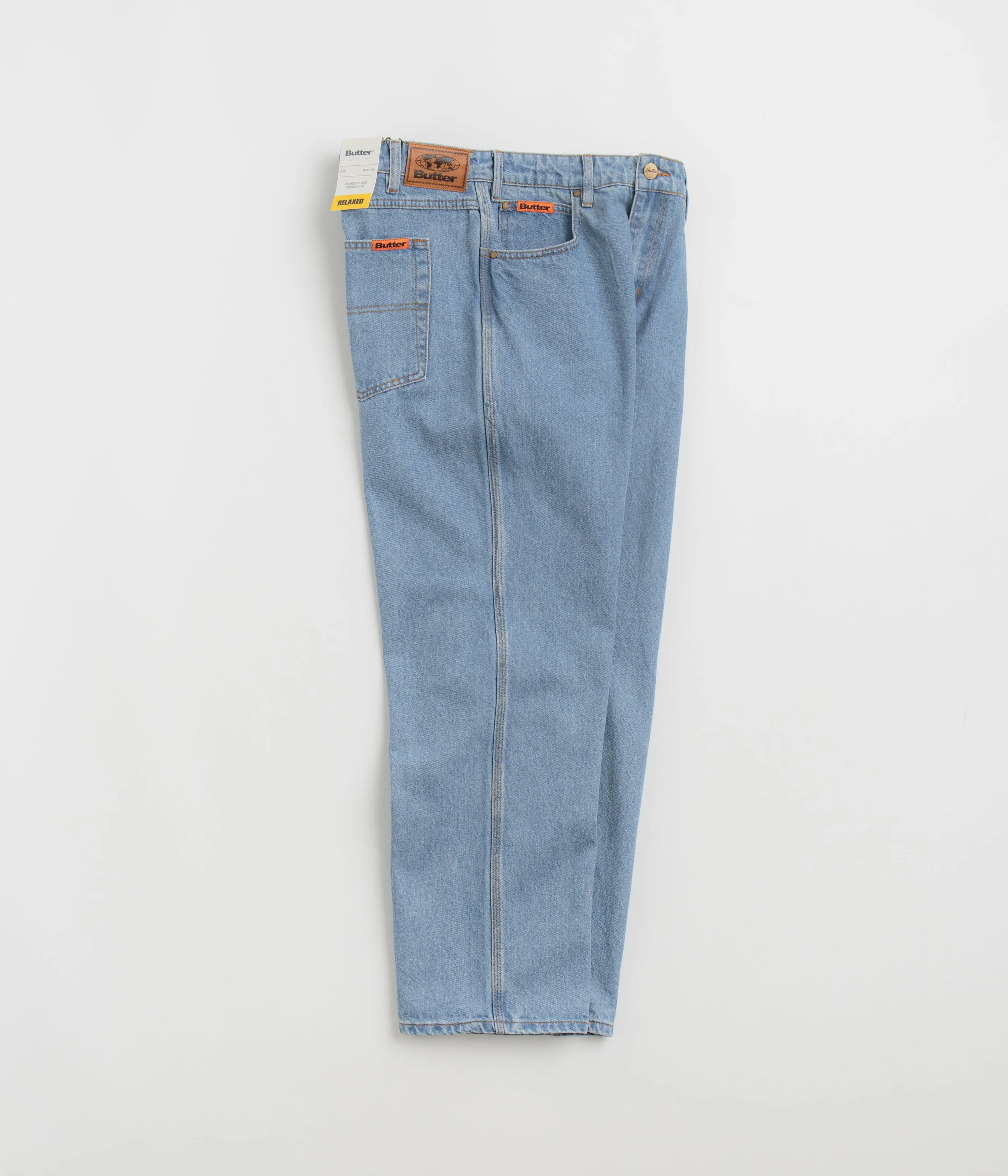Butter Goods Relaxed Jeans - Washed Indigo / Indigo