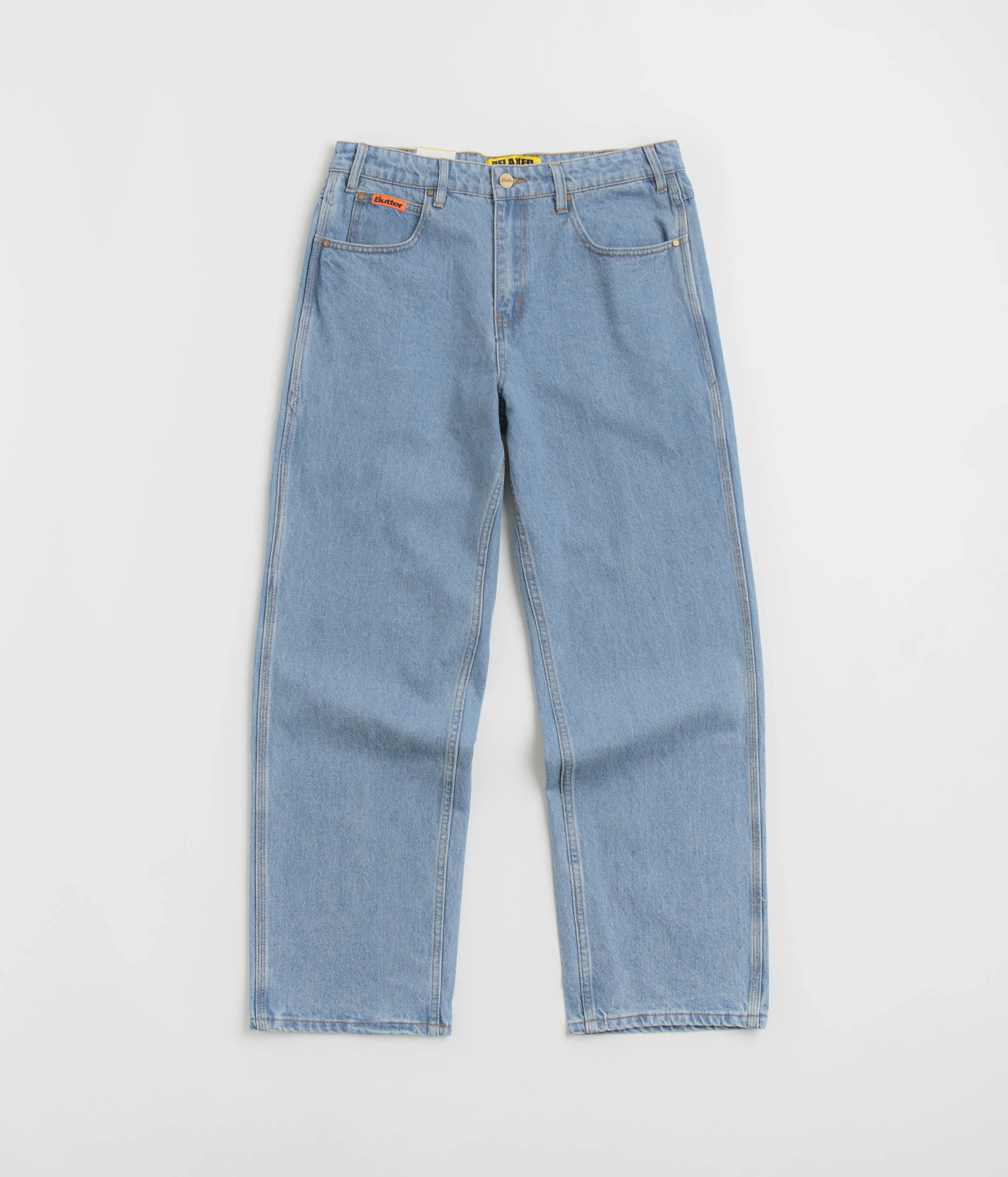 Butter Goods Relaxed Jeans - Washed Indigo / Indigo