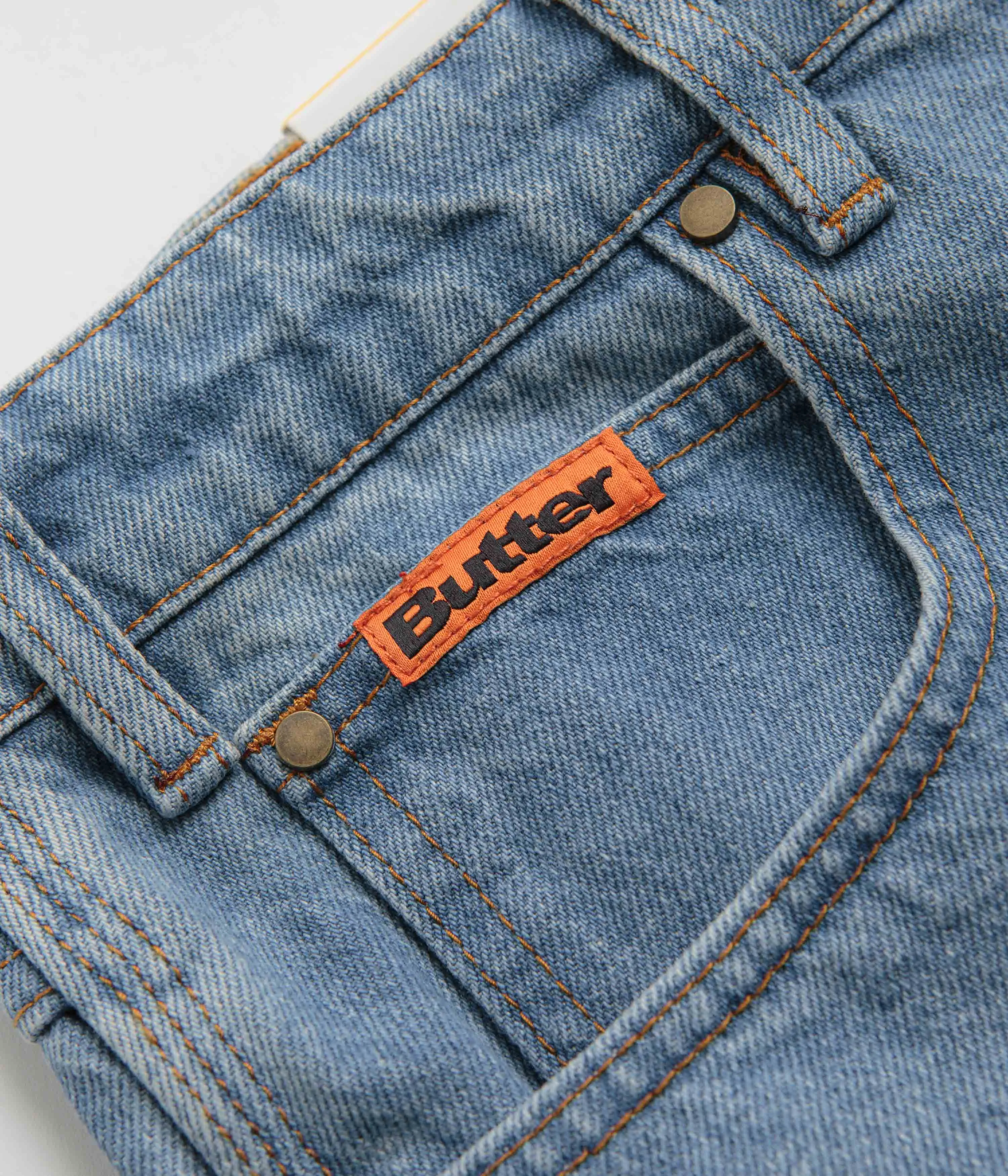Butter Goods Relaxed Jeans - Washed Indigo / Indigo