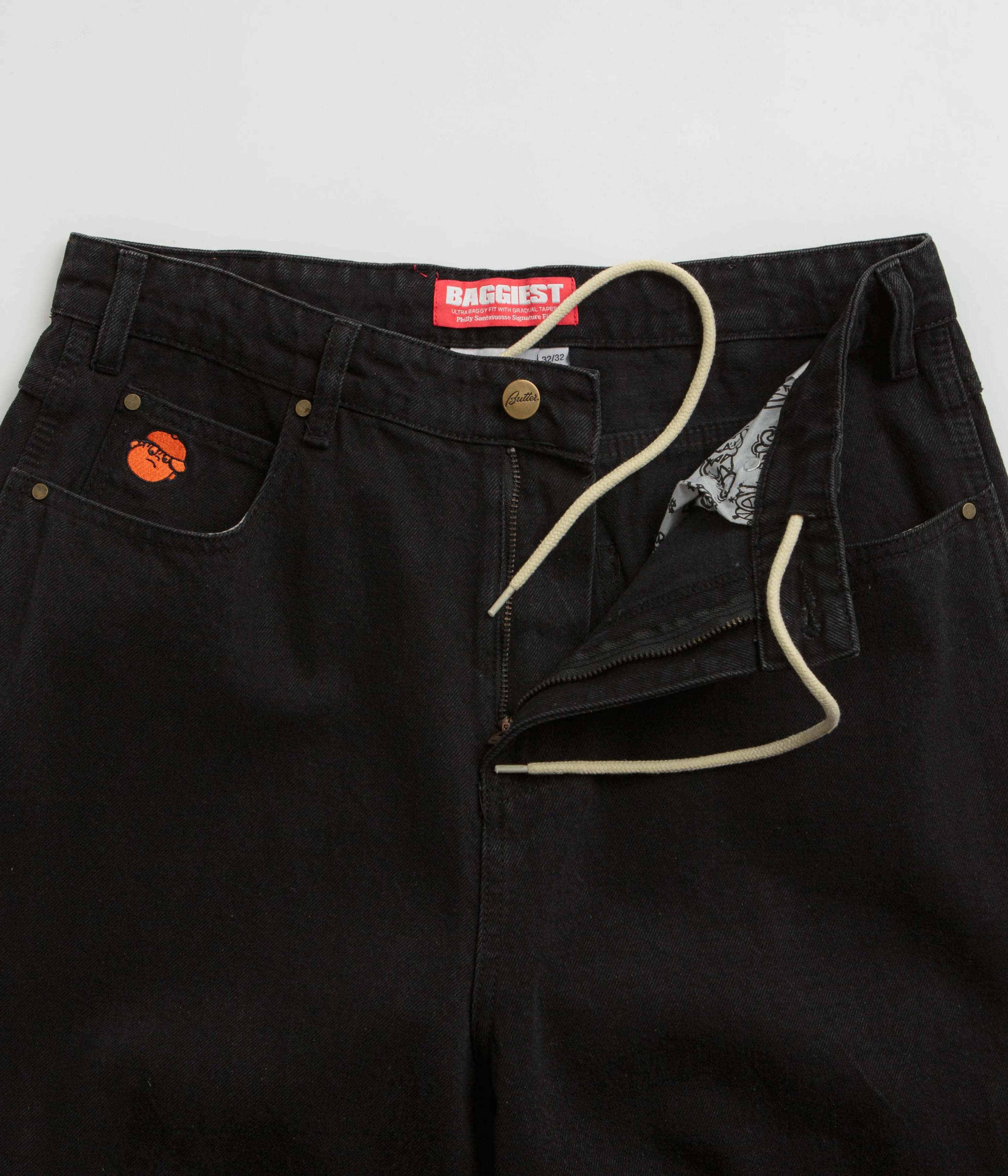 Butter Goods Santosuosso Double Knee Jeans - Washed Black