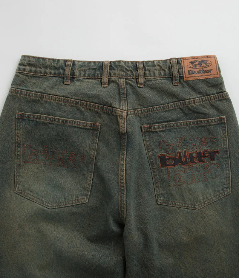 Butter Goods Warped Jeans - Dirty Wash Indigo