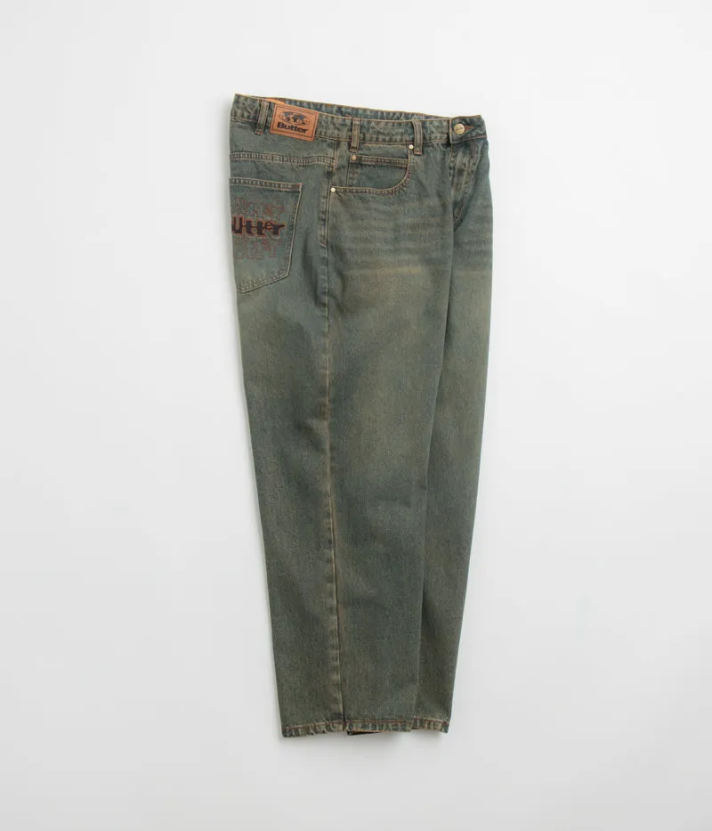 Butter Goods Warped Jeans - Dirty Wash Indigo