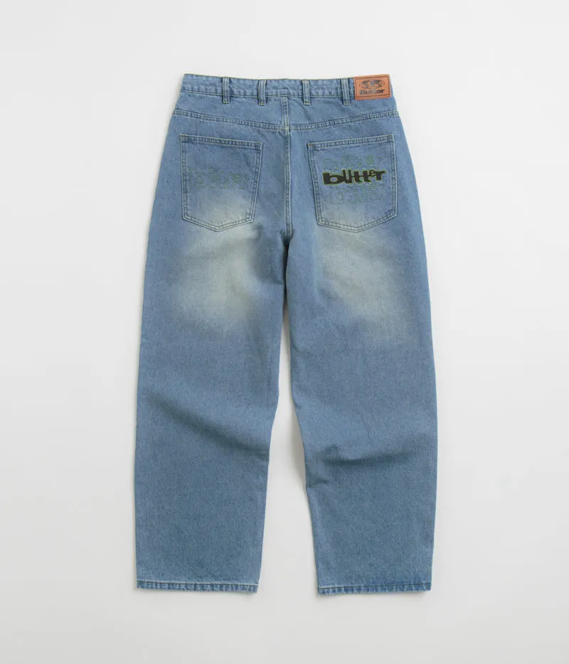 Butter Goods Warped Jeans - Washed Mid Blue