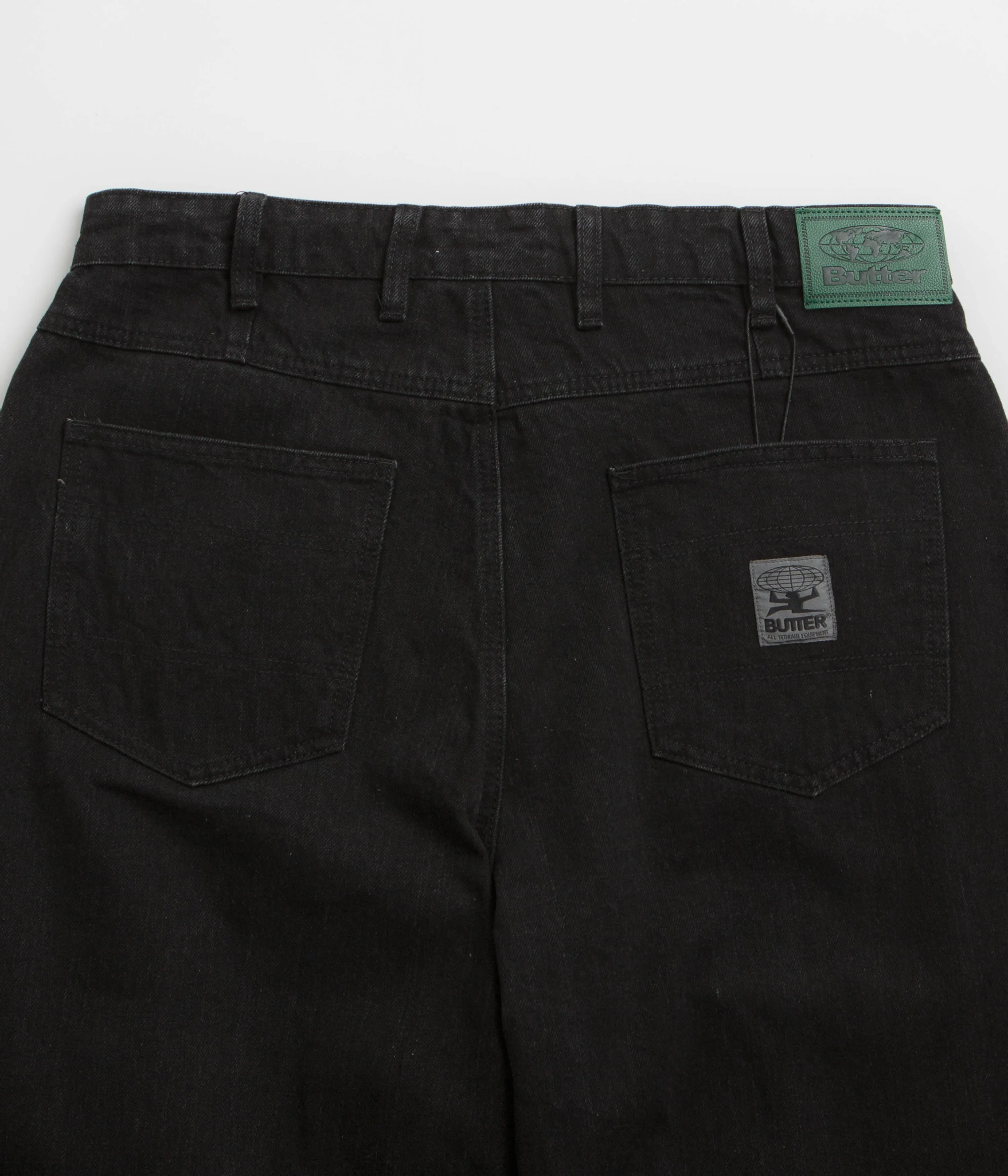 Butter Goods Wide Cut Jeans - Dark Washed Black