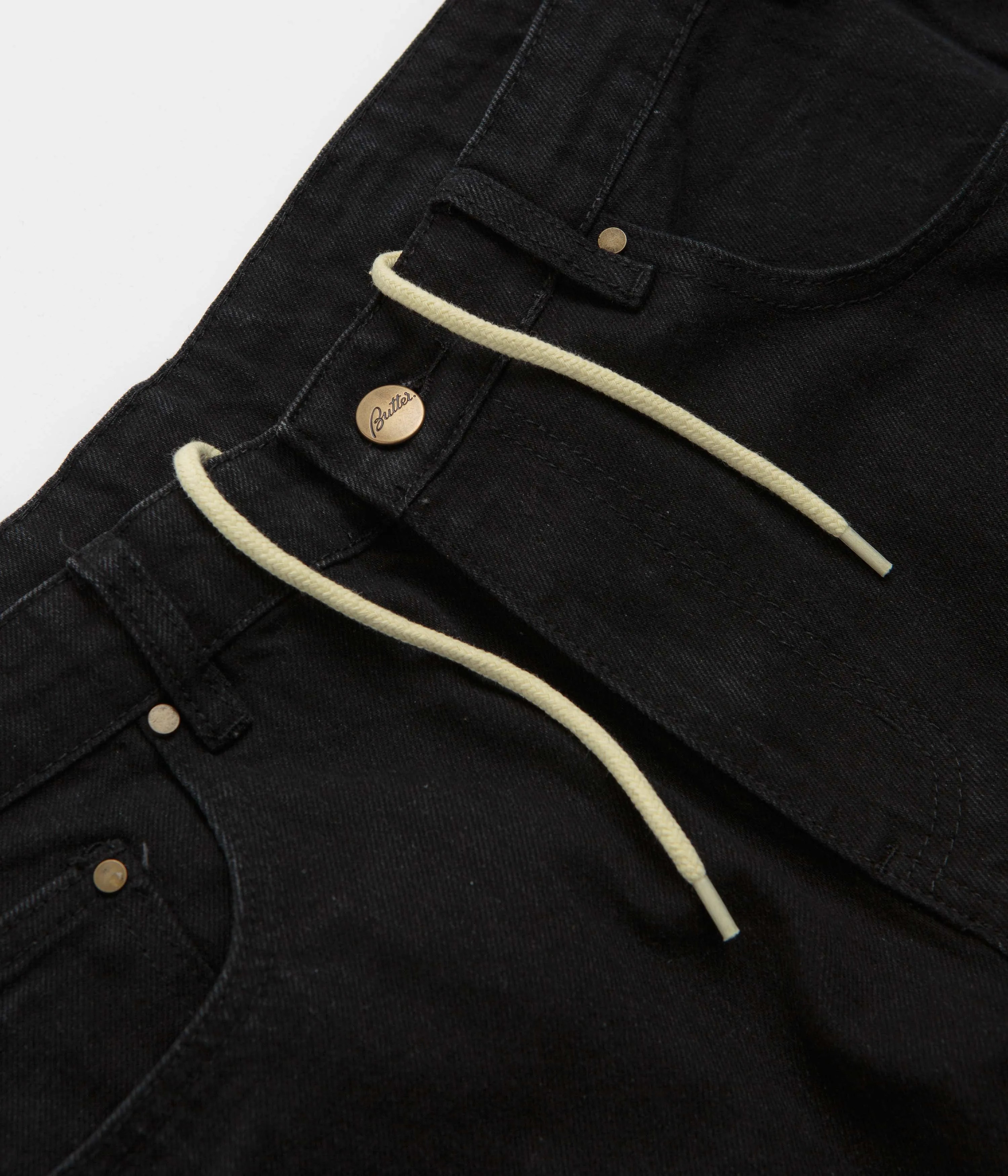 Butter Goods Wide Cut Jeans - Dark Washed Black
