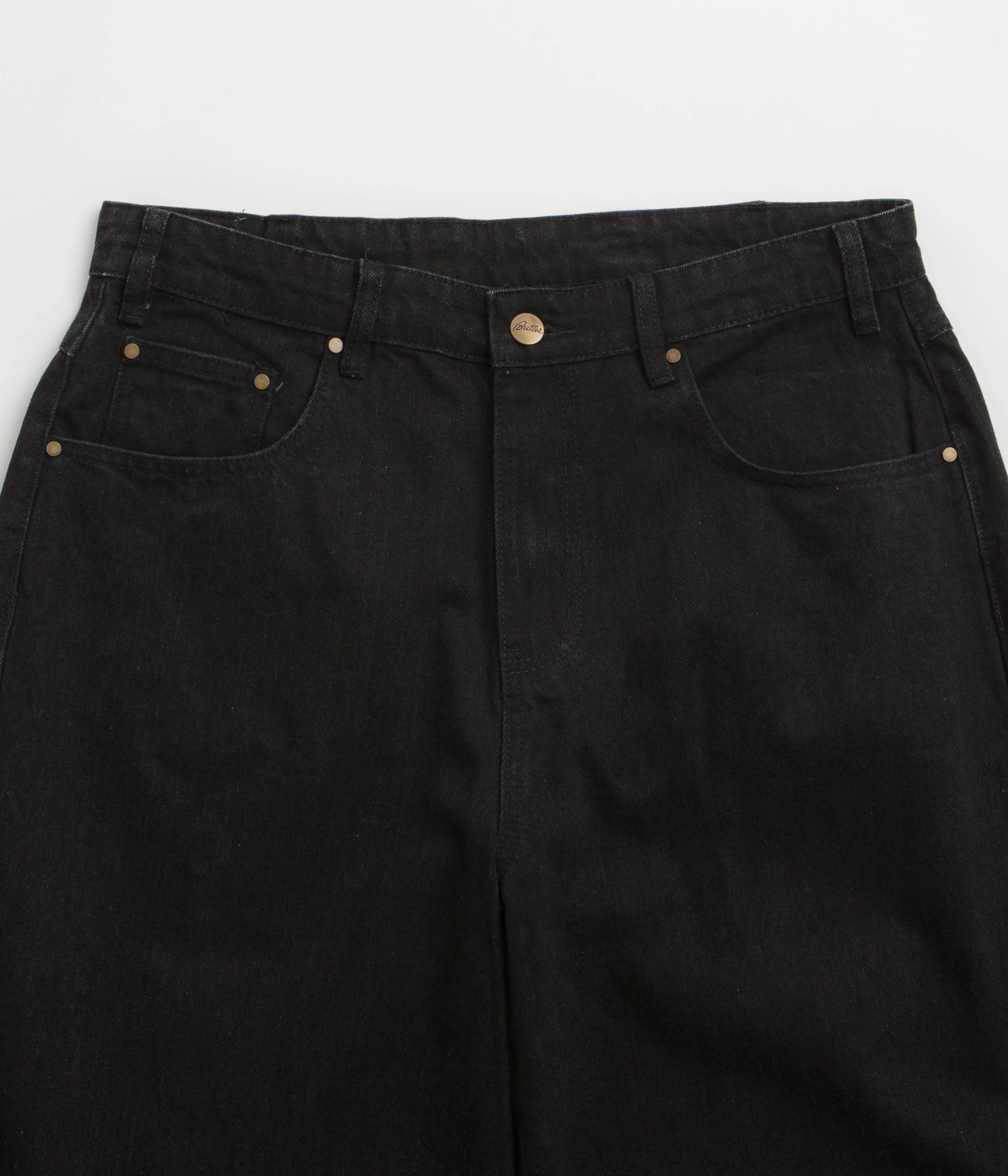 Butter Goods Wide Cut Jeans - Dark Washed Black