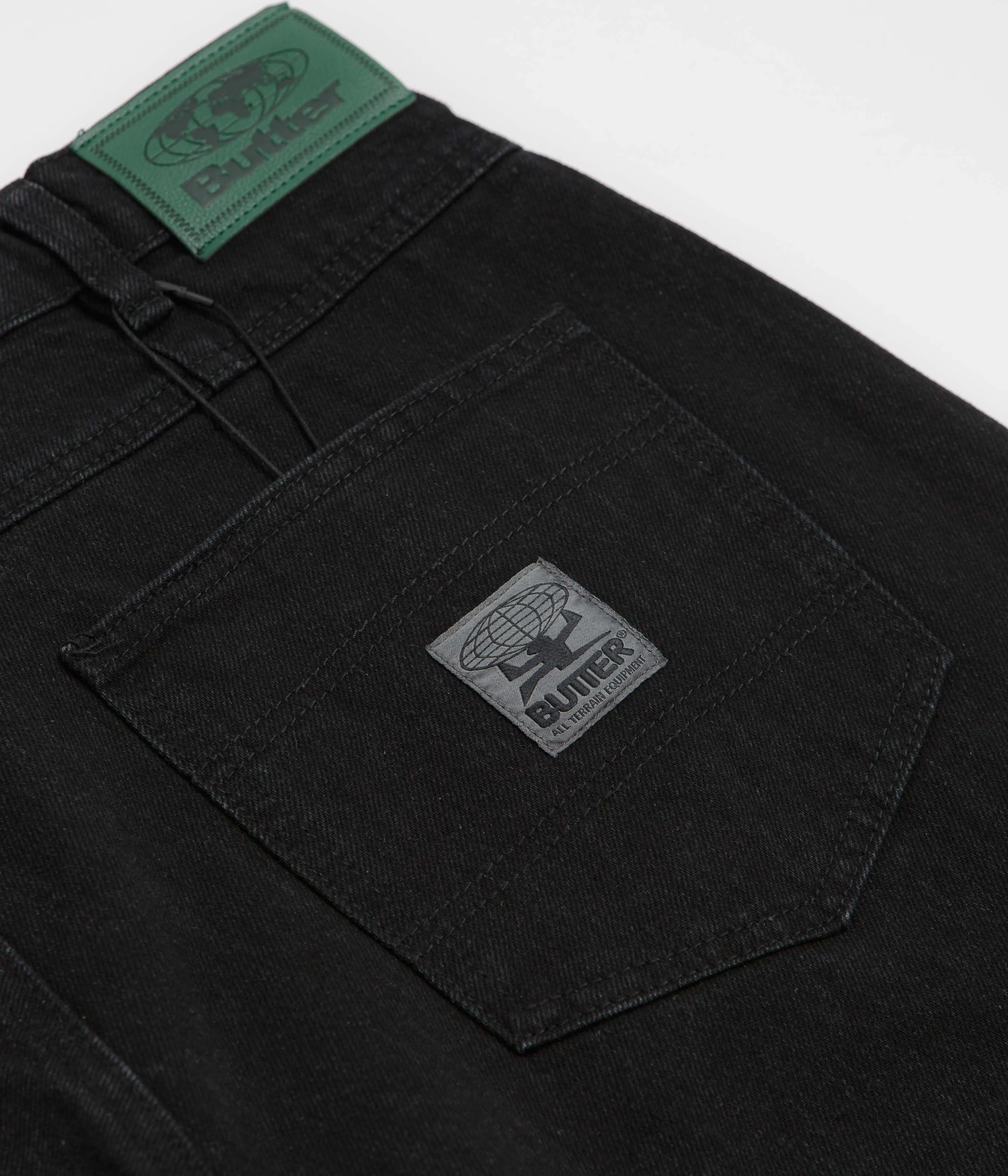 Butter Goods Wide Cut Jeans - Dark Washed Black