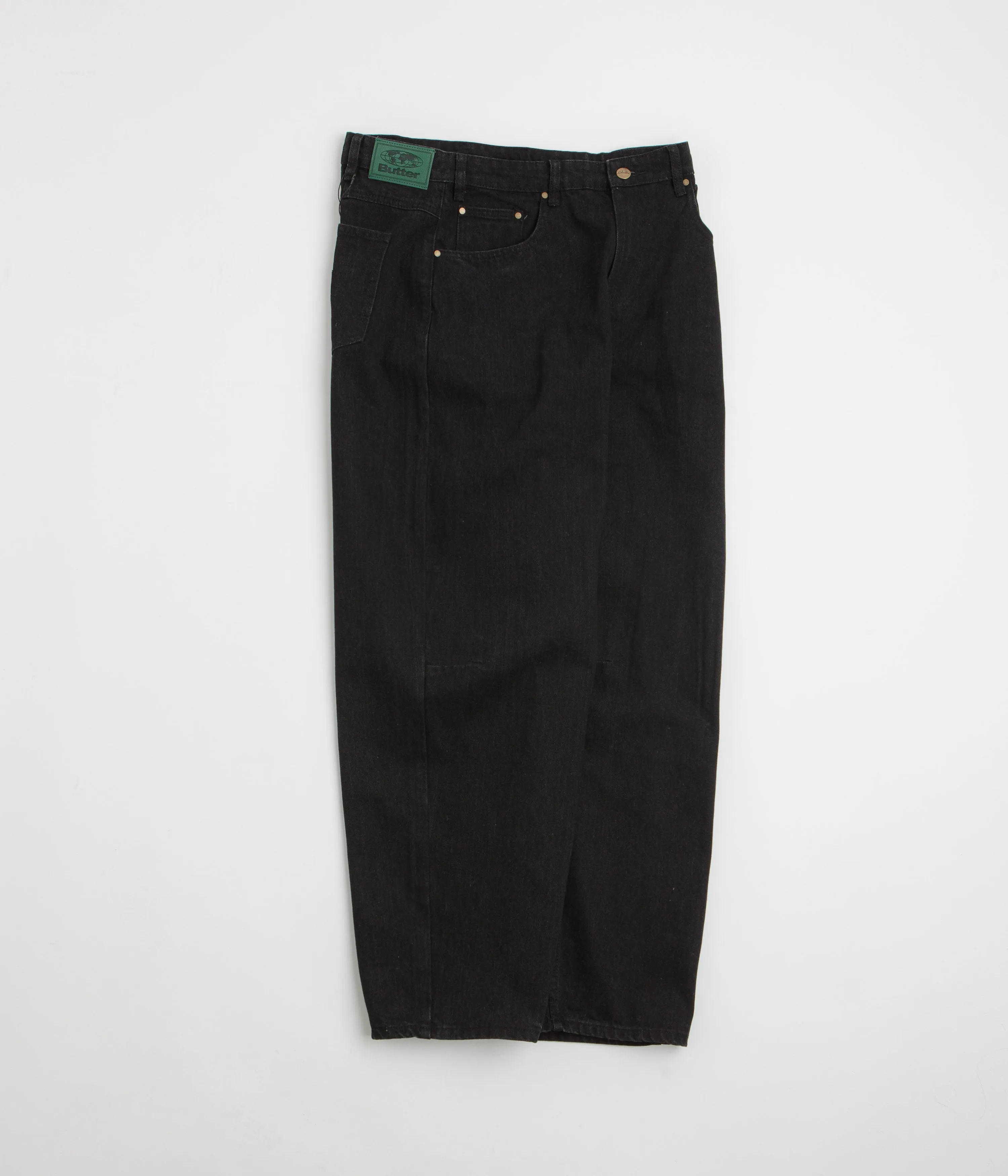 Butter Goods Wide Cut Jeans - Dark Washed Black