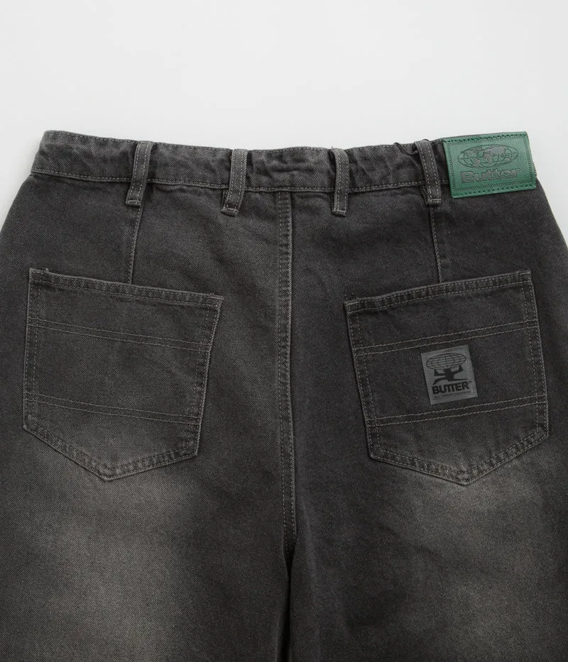 Butter Goods Wide Cut Jeans - Washed Black