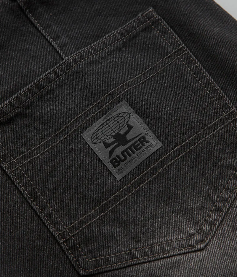 Butter Goods Wide Cut Jeans - Washed Black