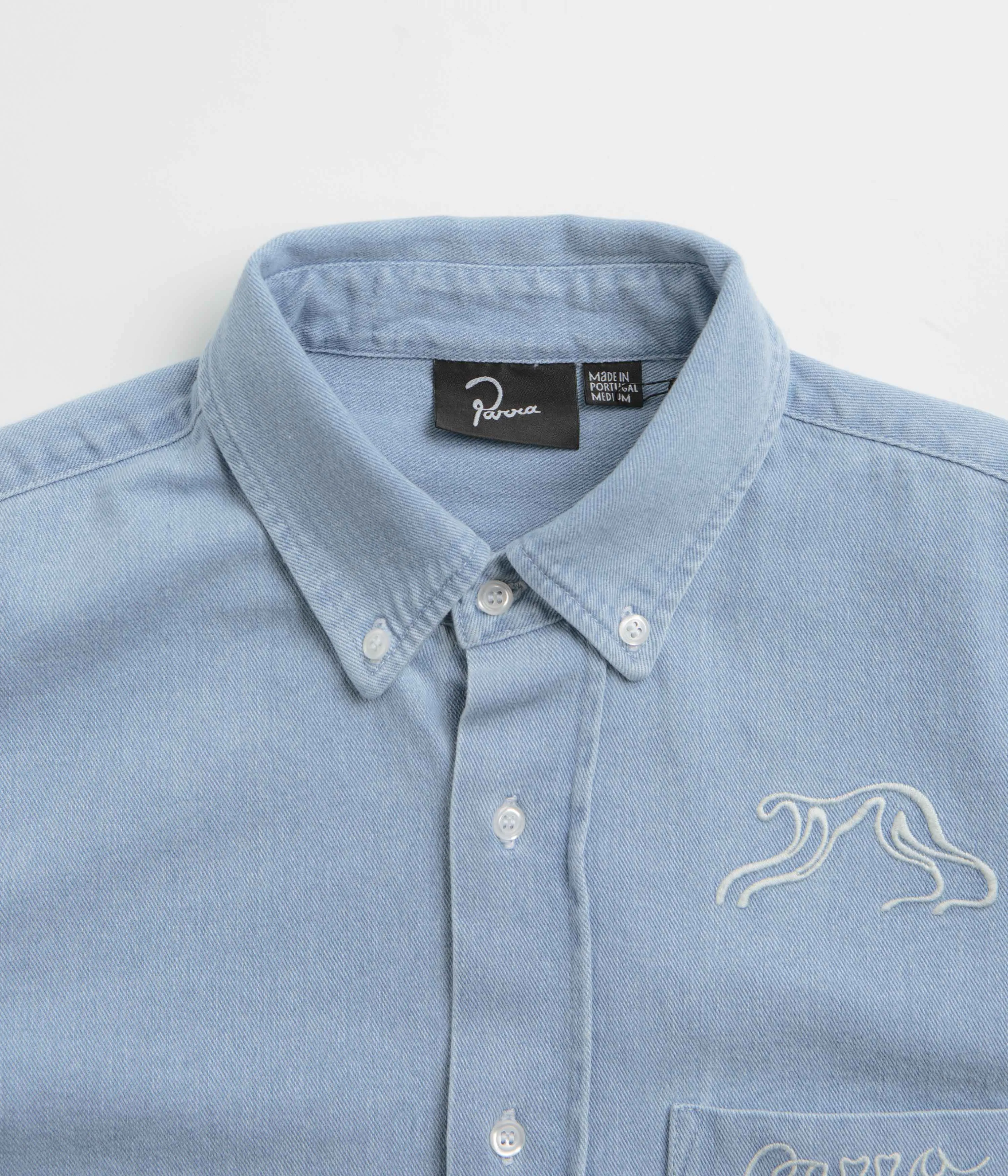 by Parra Ancient Aliens Shirt - Washed Blue