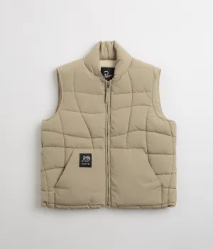 by Parra Waved Alien Puffer Vest - Tan