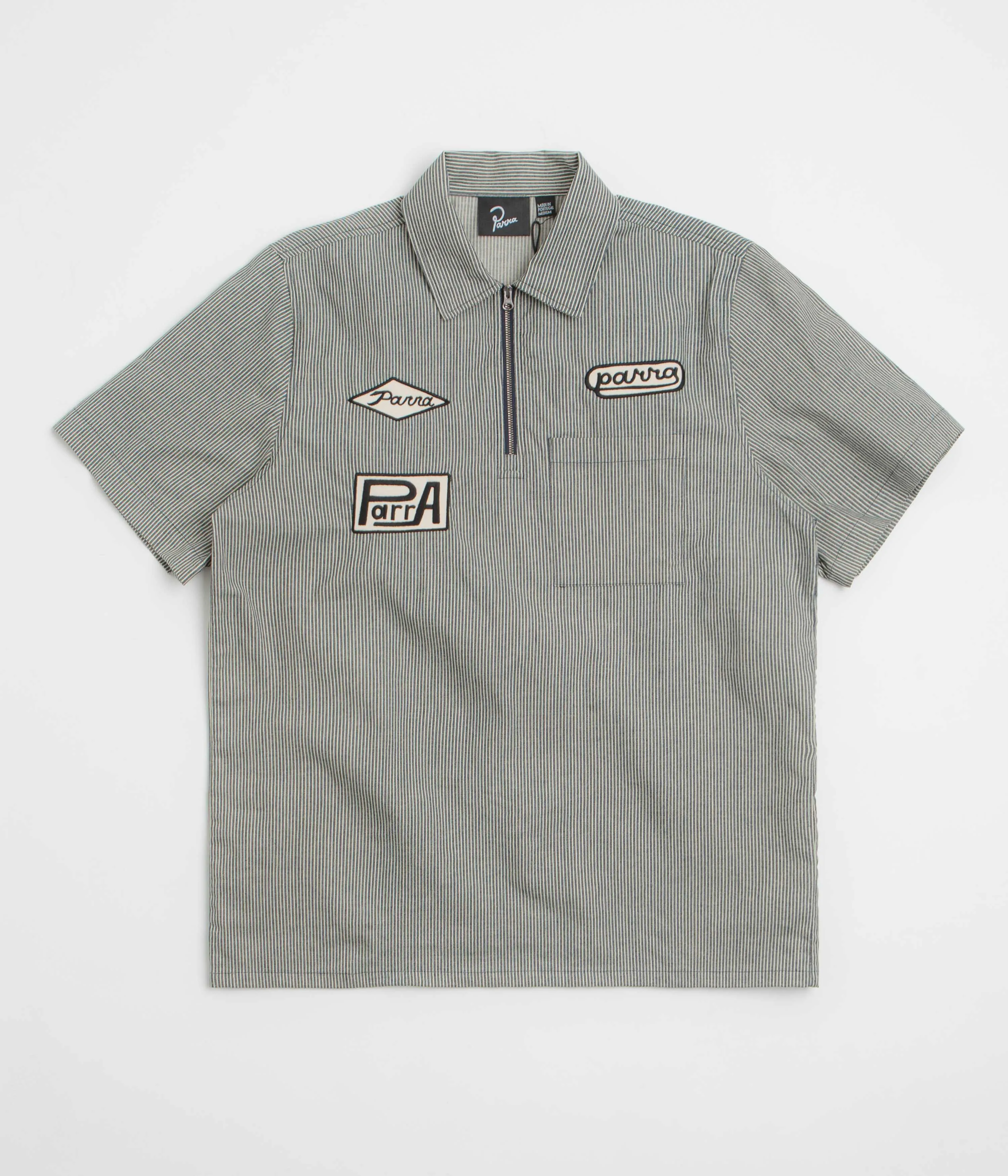 by Parra Work Later Short Sleeve Shirt - Blue