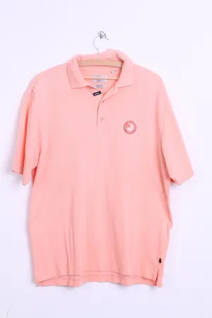 Callaway Golf Mens S Polo Shirt Peach LAS AMERICAS TENERIFE Big Bertha Pique