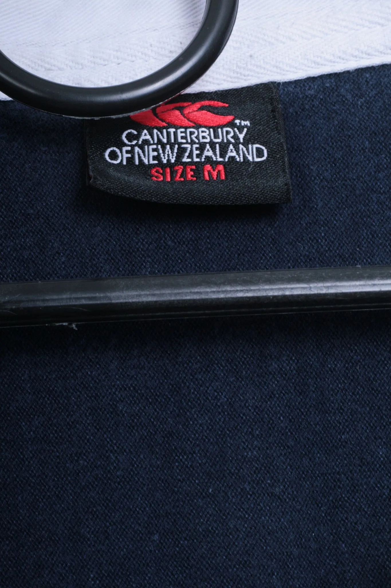 Canterbury of New Zealand Mens M Polo Shirt Navy Blue RBS Nations Cotton