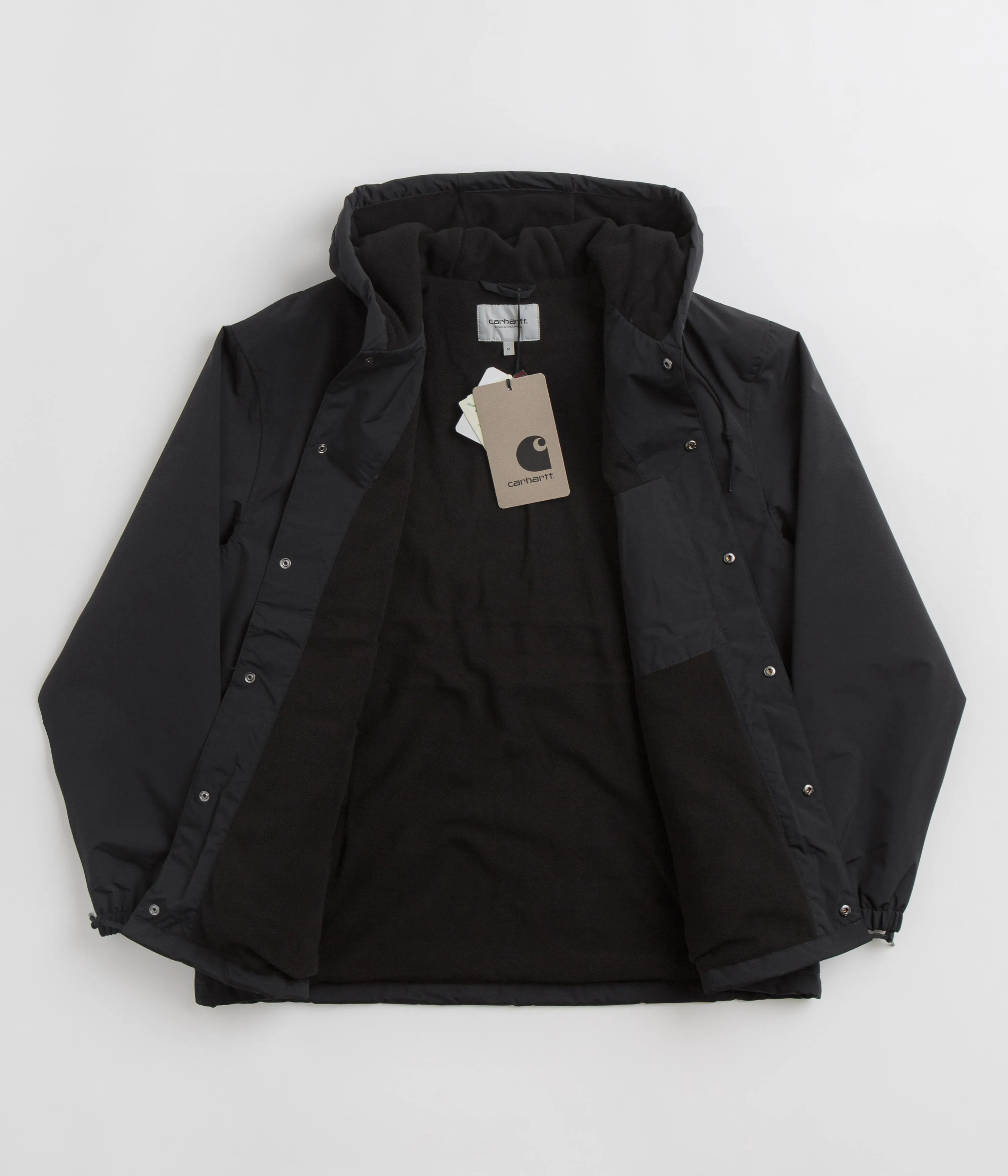 Carhartt Hooded Coach Jacket - Black / White