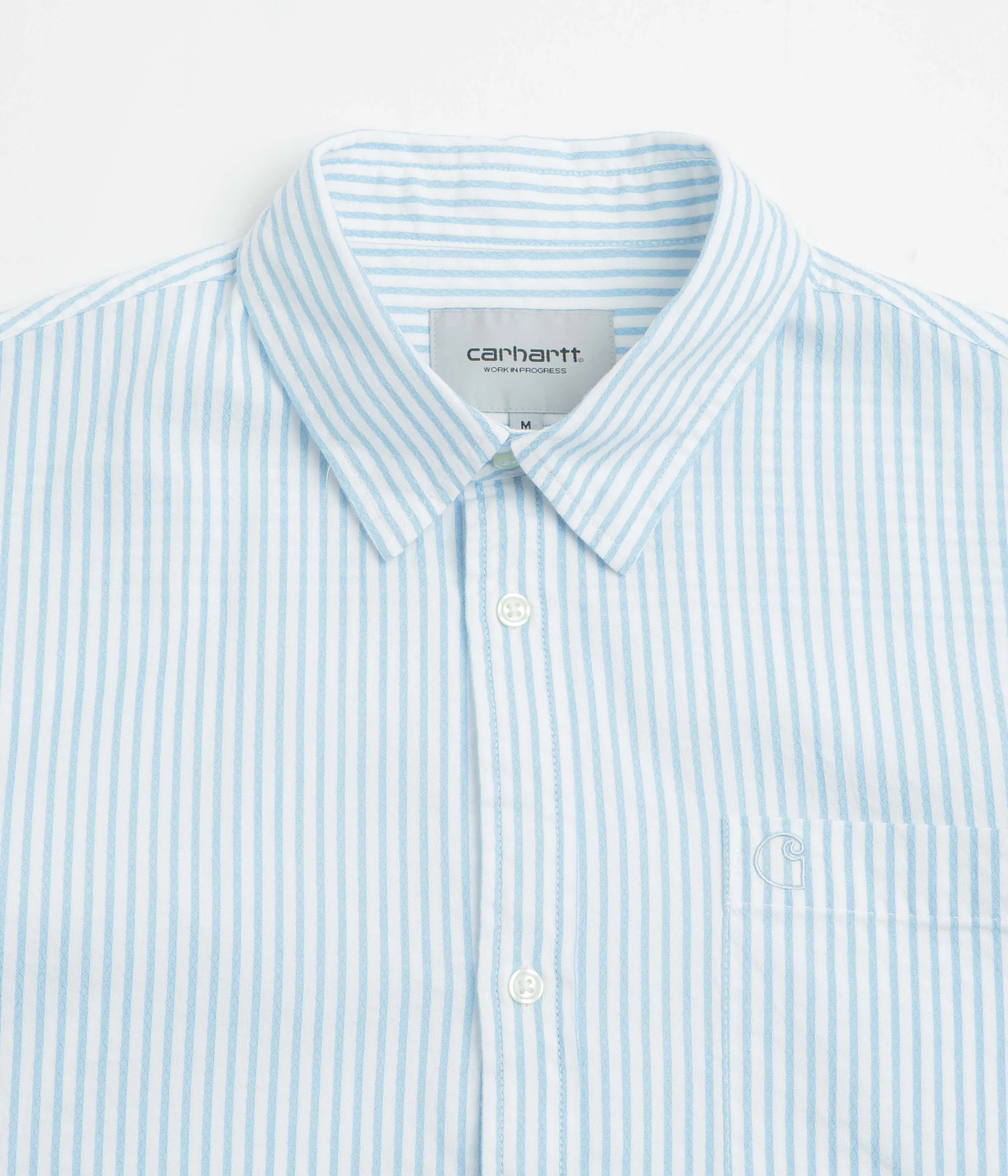 Carhartt Phelps Short Sleeve Shirt - Phelps Stripe / Bluebird
