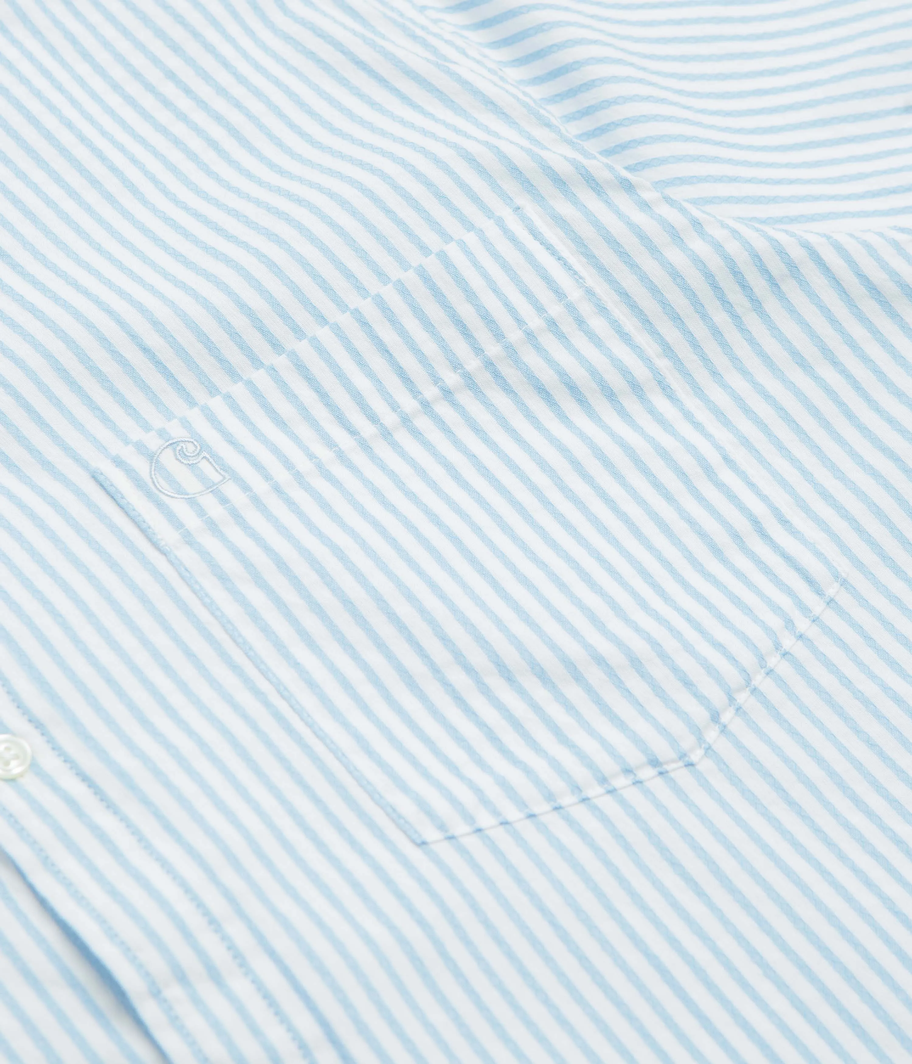 Carhartt Phelps Short Sleeve Shirt - Phelps Stripe / Bluebird