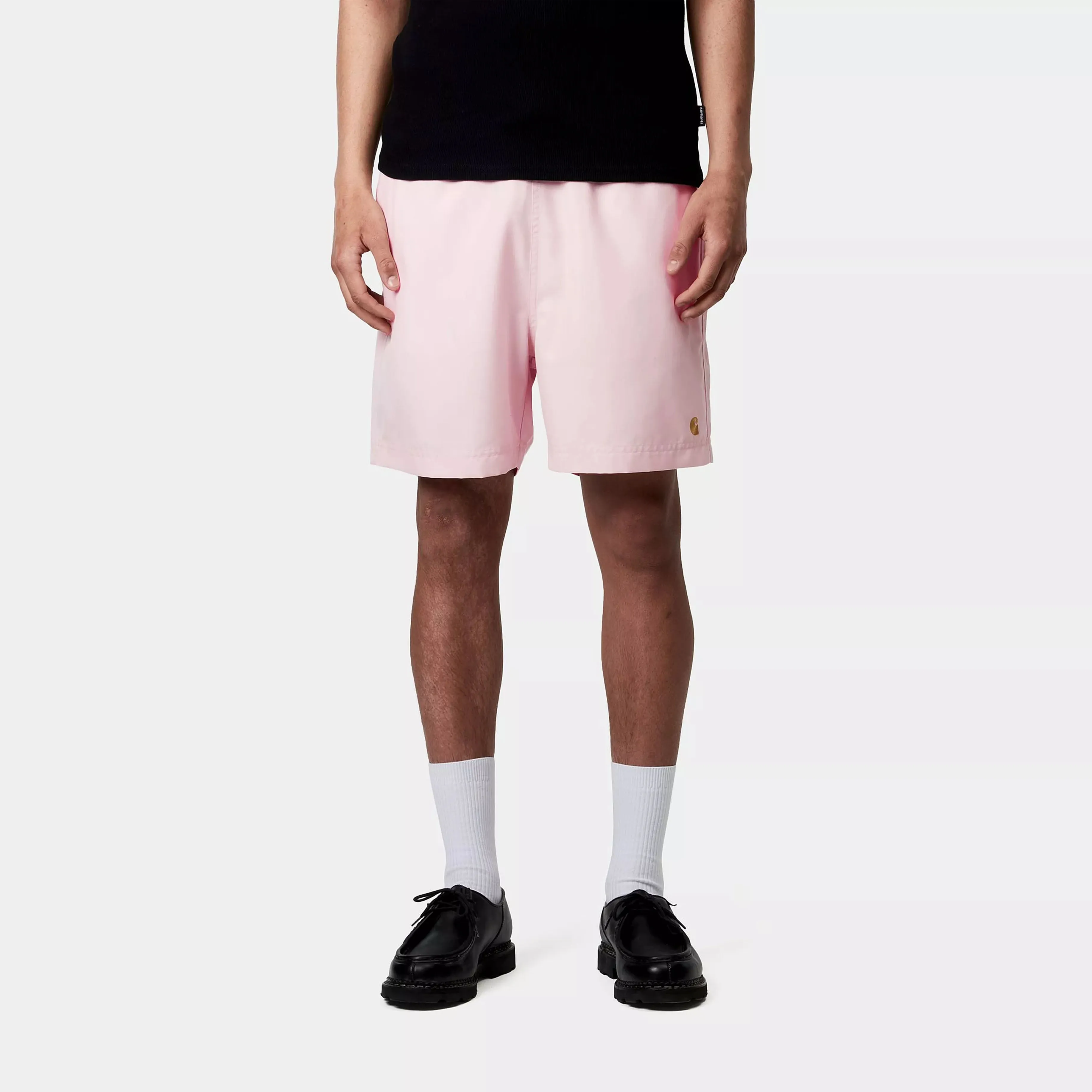 Carhartt WIP Chase Swim Trunks Dusky Pink / Gold